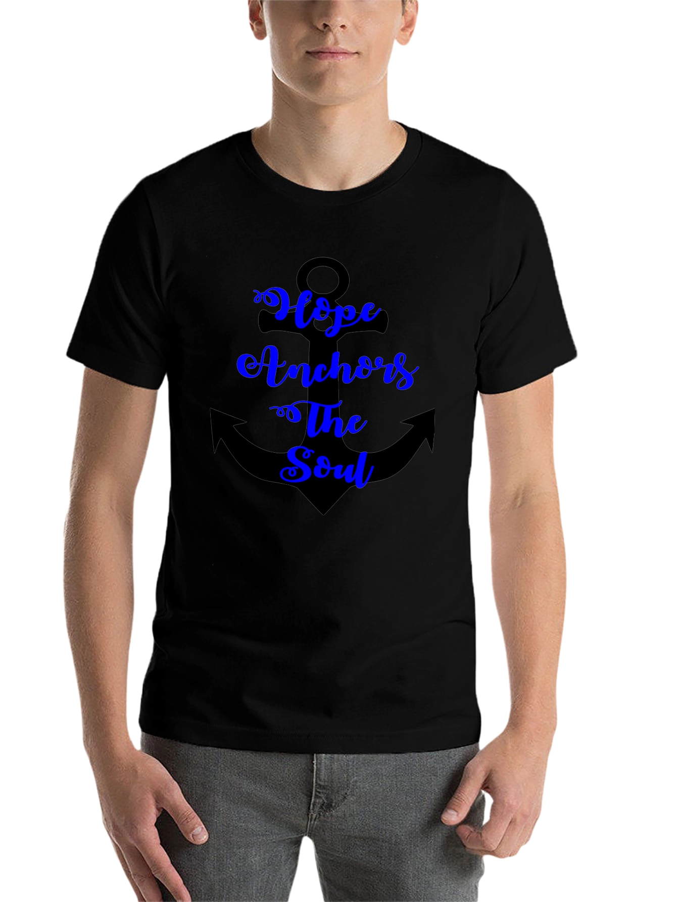 Black Hope Anchors the Soul Graphic T-Shirt view 7