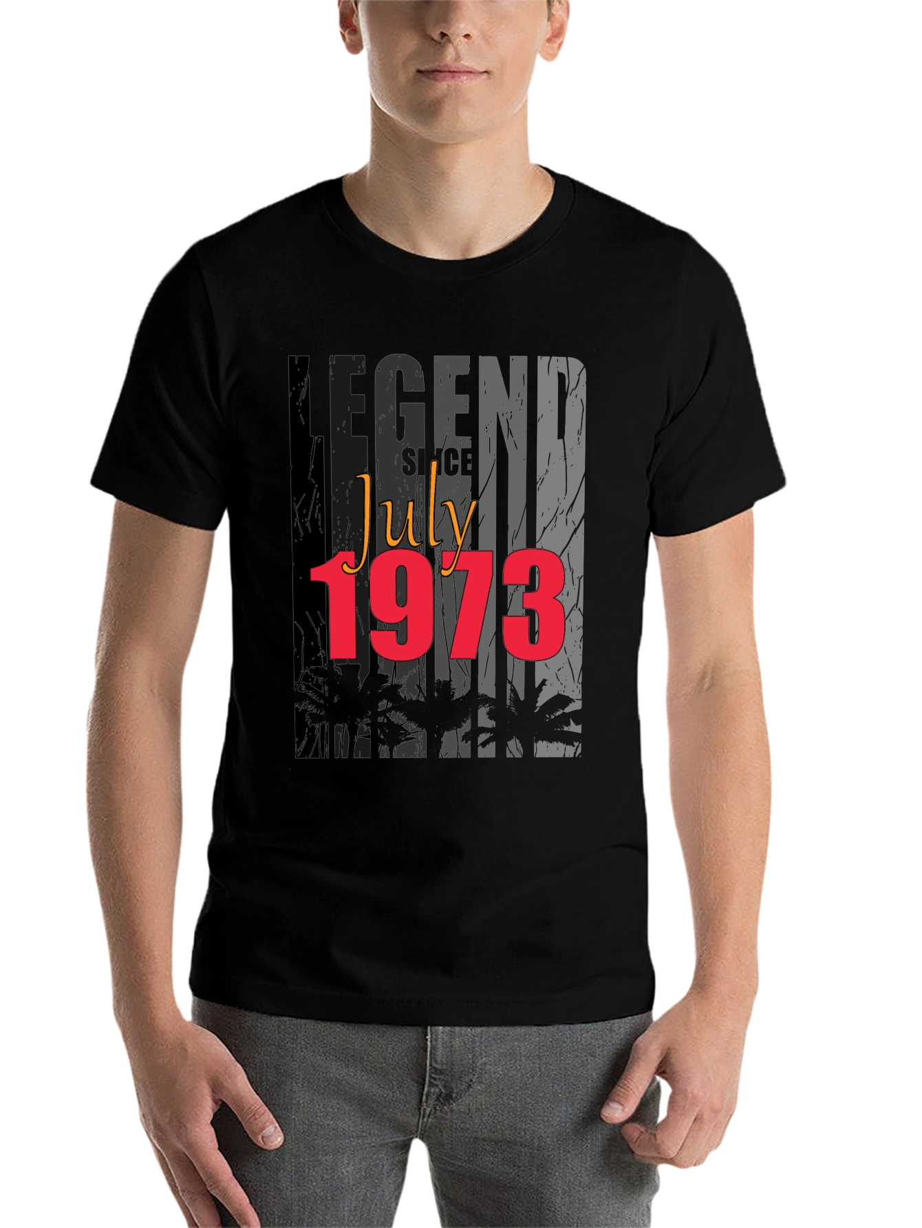 Black Legend Since July 1973 Graphic T-Shirt view 7