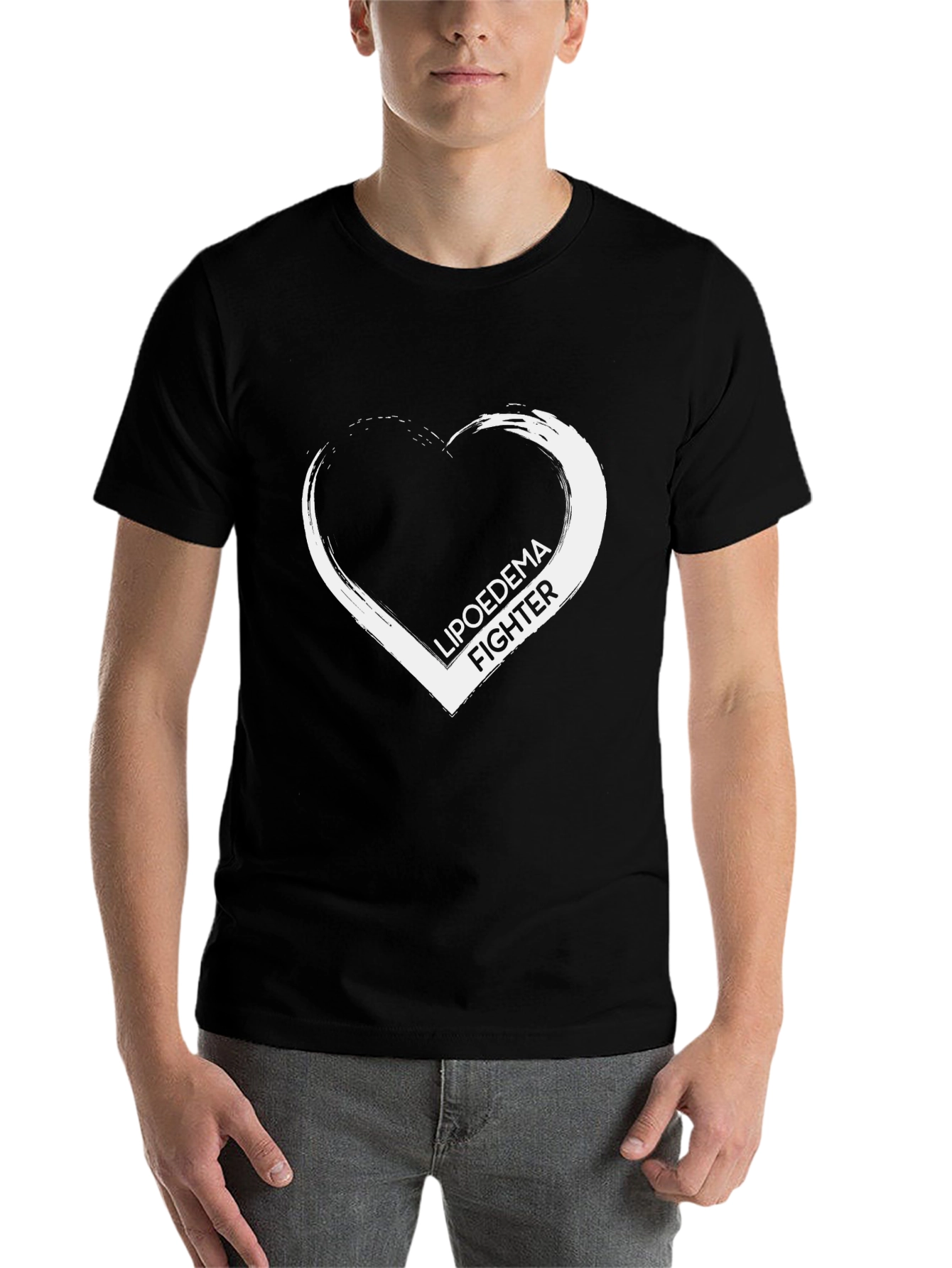 Black Lipoedema Fighter Graphic Tee - Support & Awareness view 7