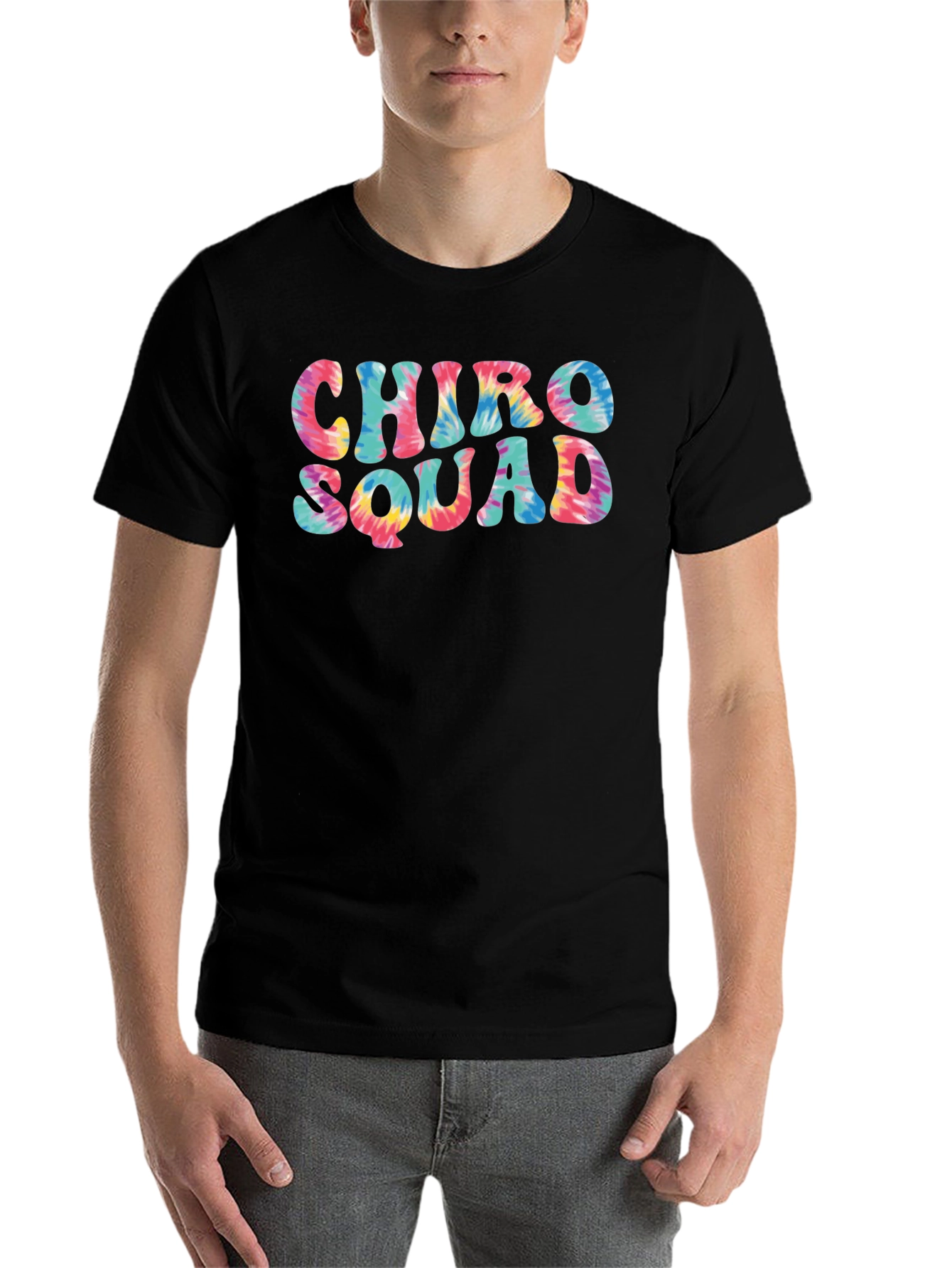 Black Chiro Squad Tie Dye T-Shirt view 7