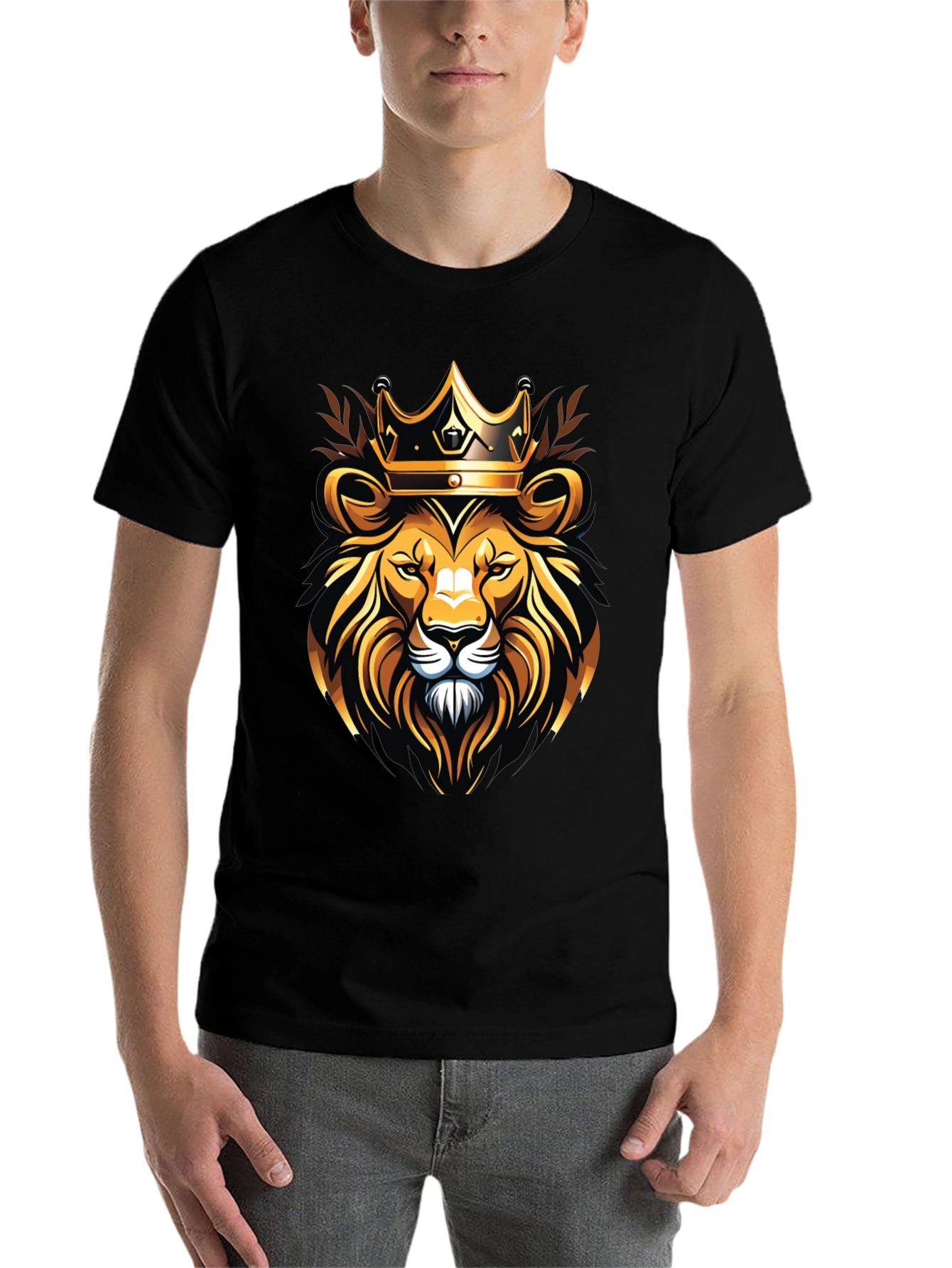 Black Lion King T-Shirt - Bold Graphic Tee view 7