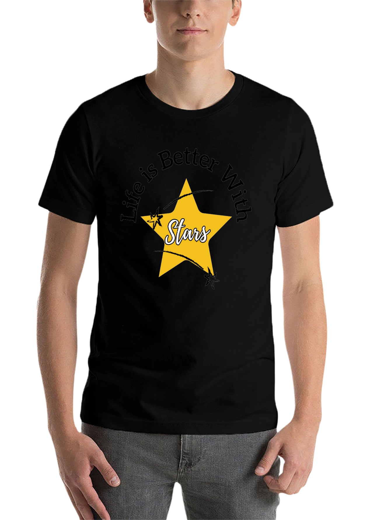 Black Life is Better With Stars Graphic Tee view 7