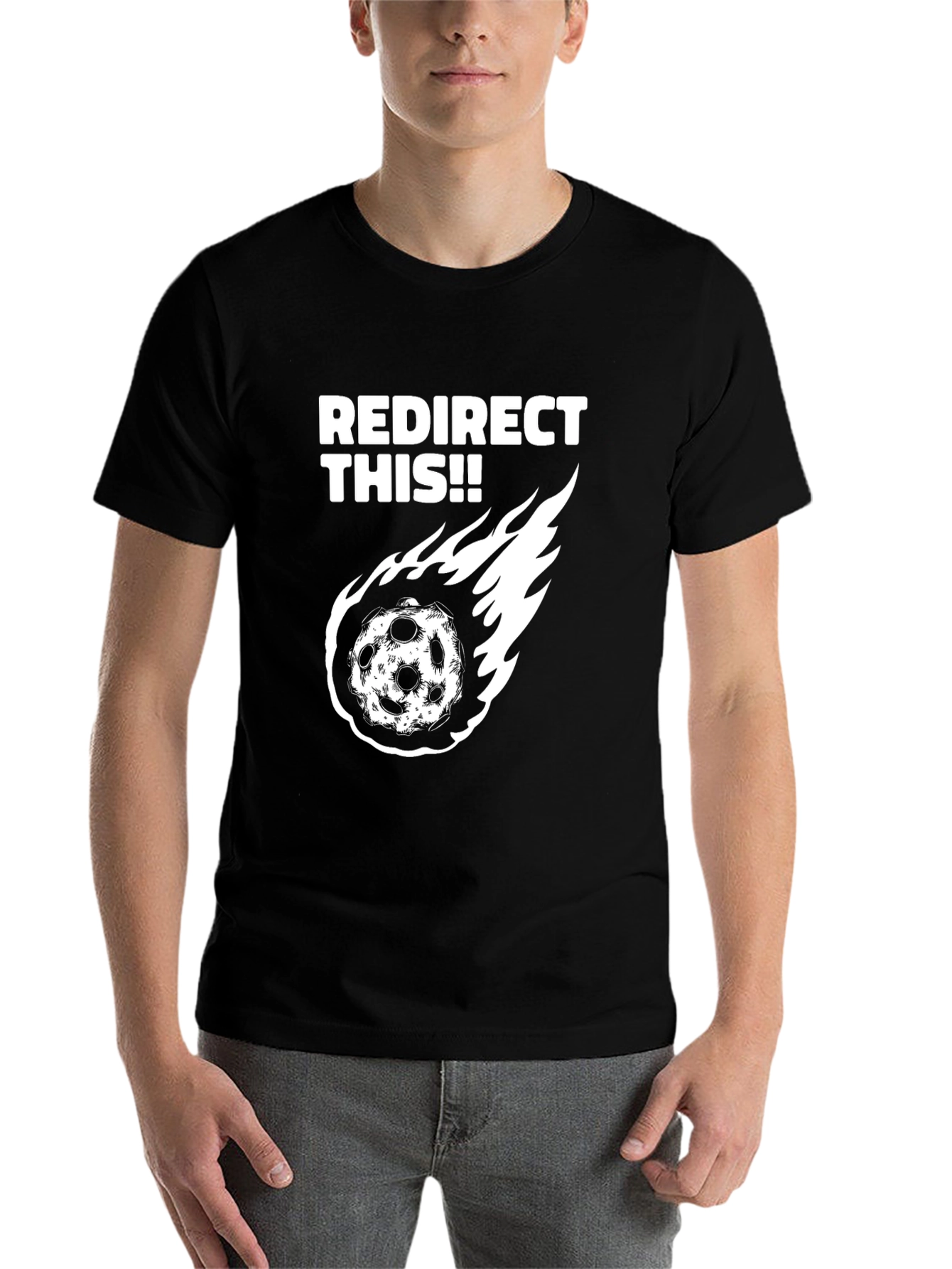 Black Redirect This Graphic Tee view 7