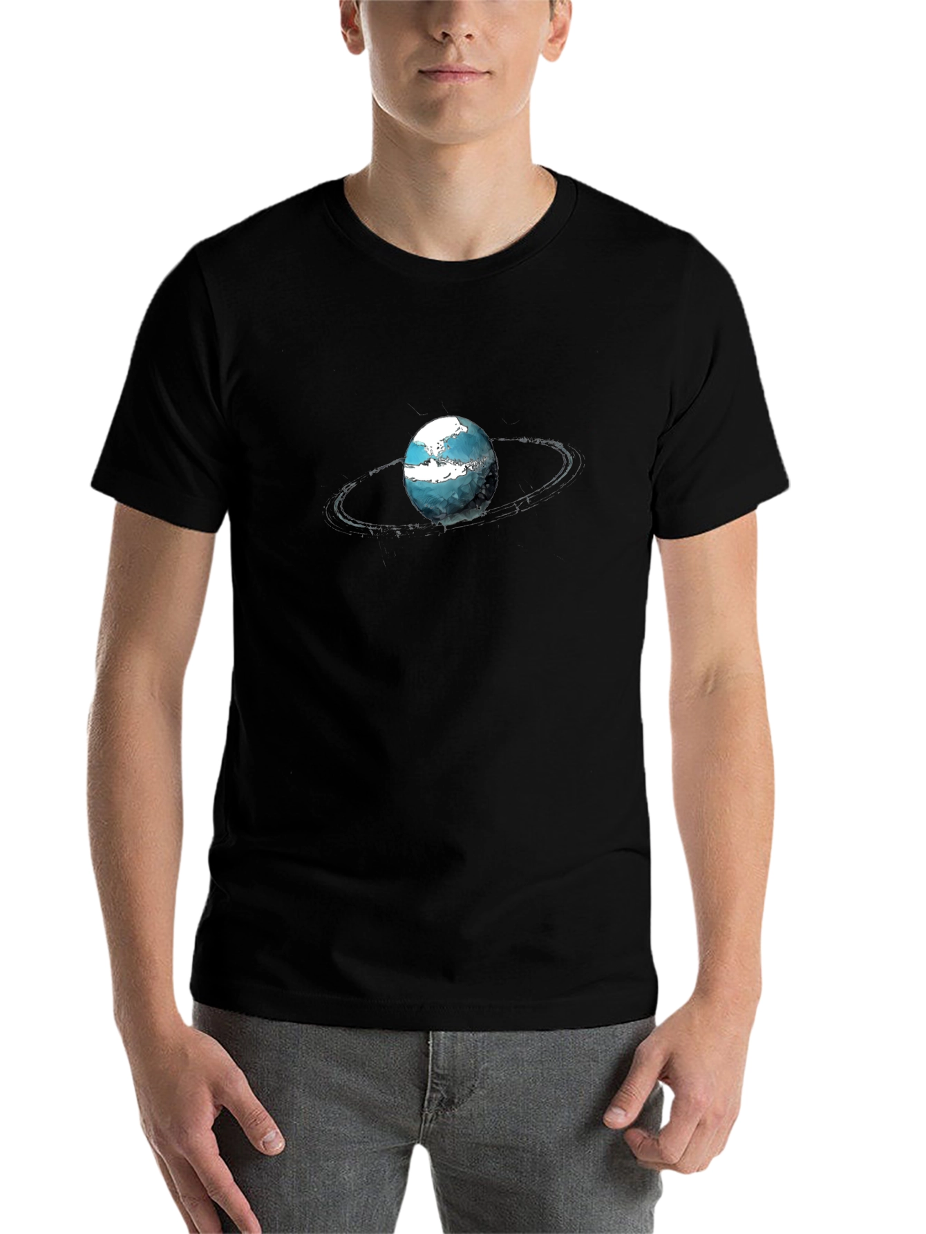 Black Planet Graphic Black T-Shirt view 7