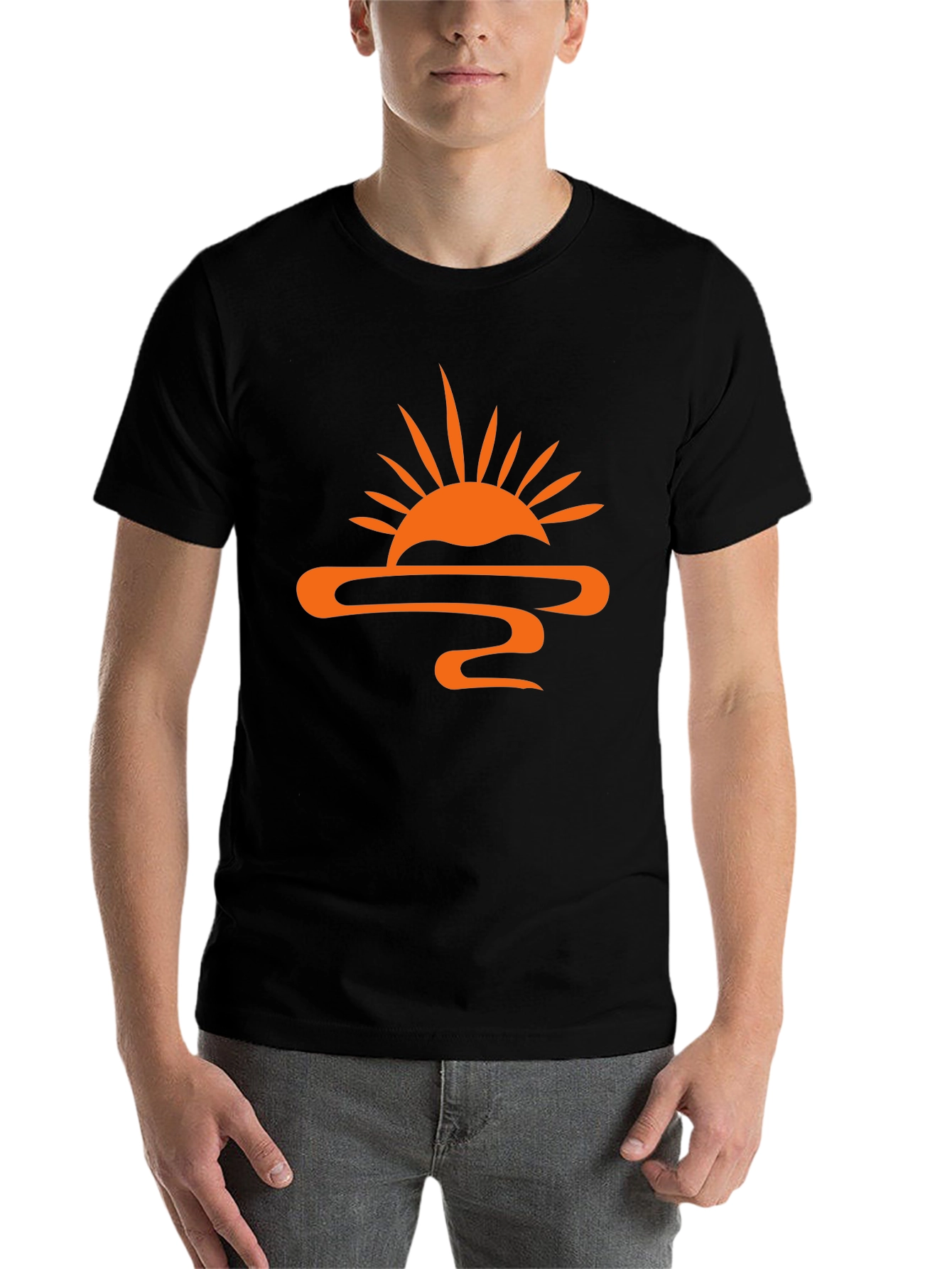 Black Sunset Graphic Tee - Stylish Black T-Shirt view 7