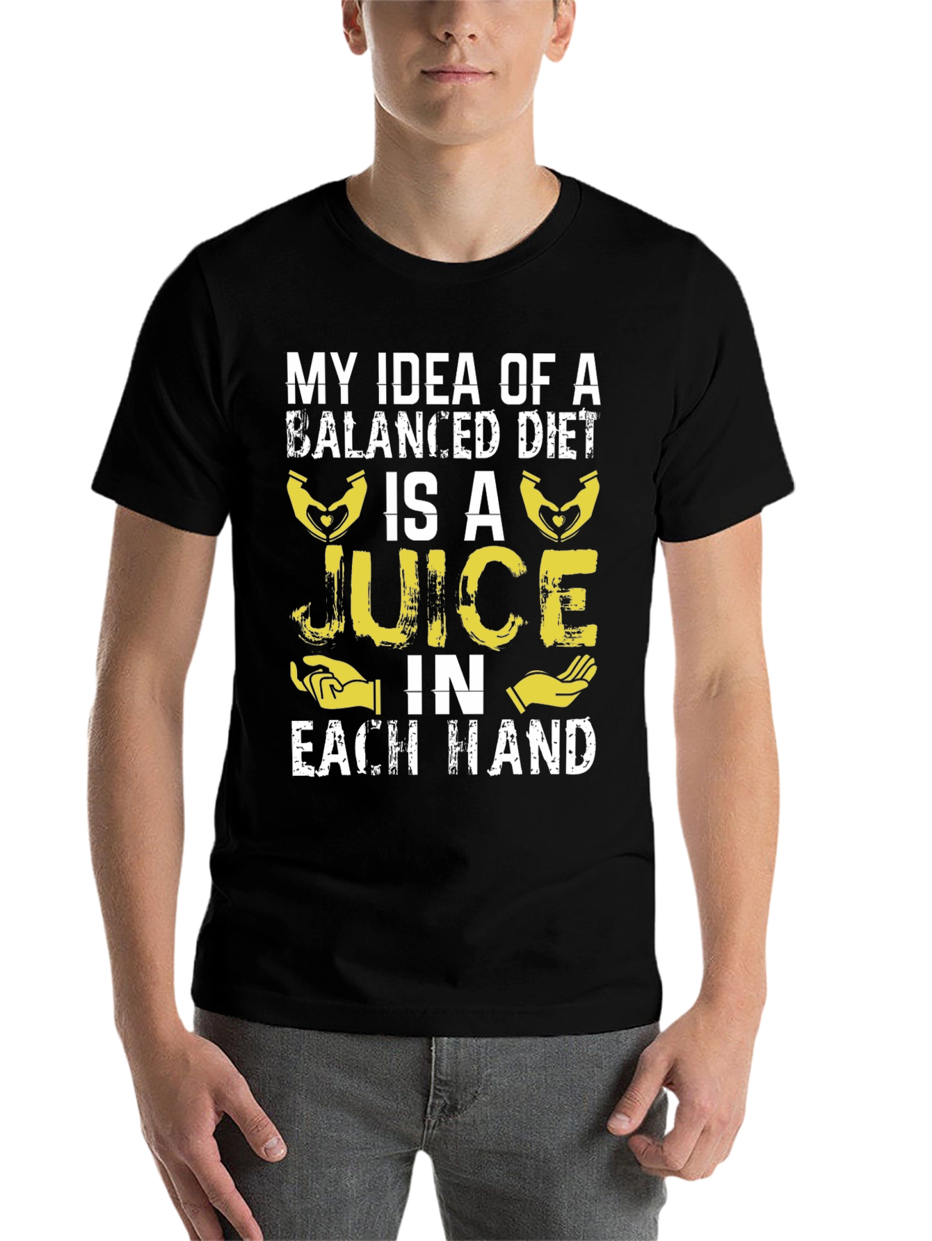 Black Balanced Diet Juice T-Shirt view 7
