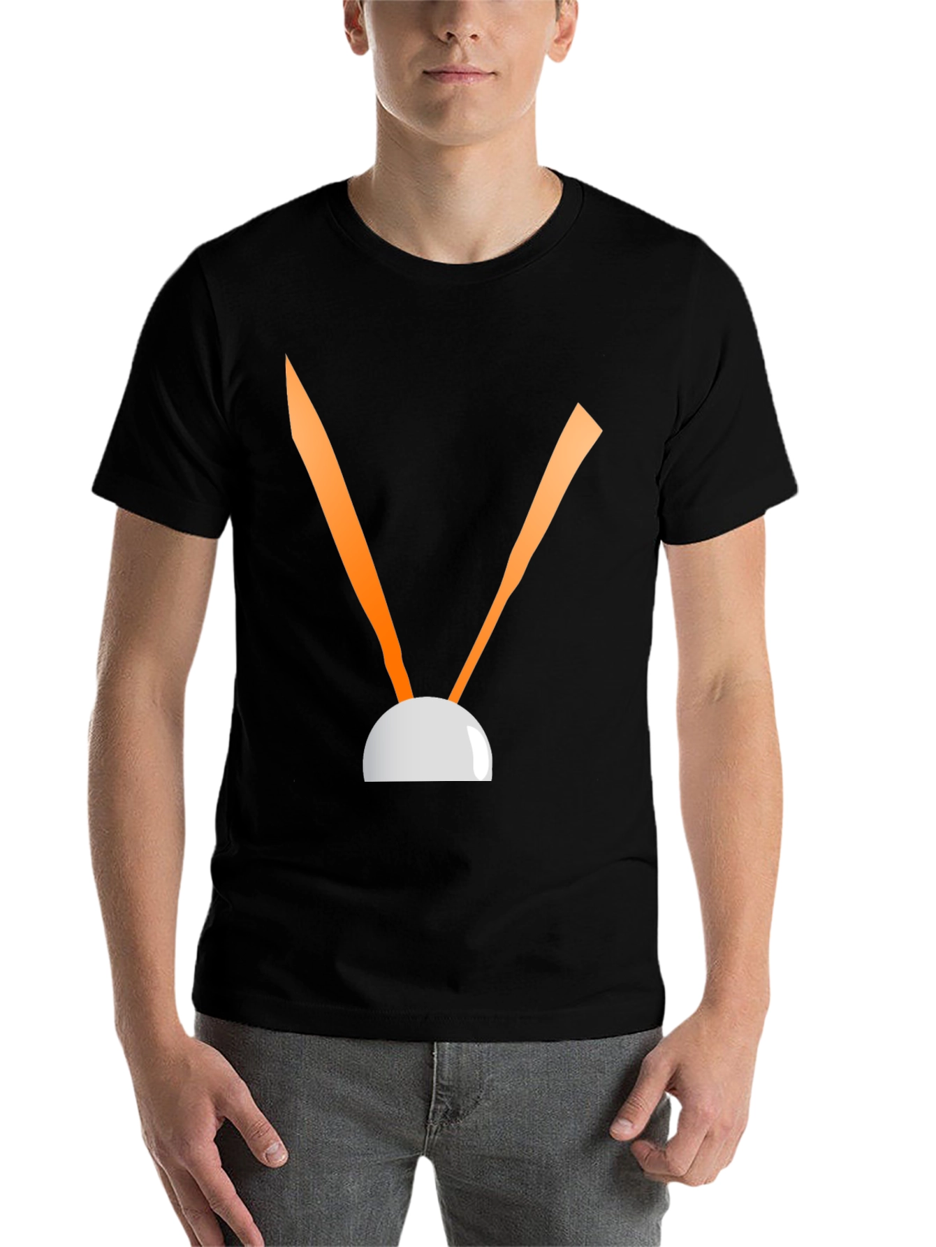 Black Abstract Graphic Black Tee view 7