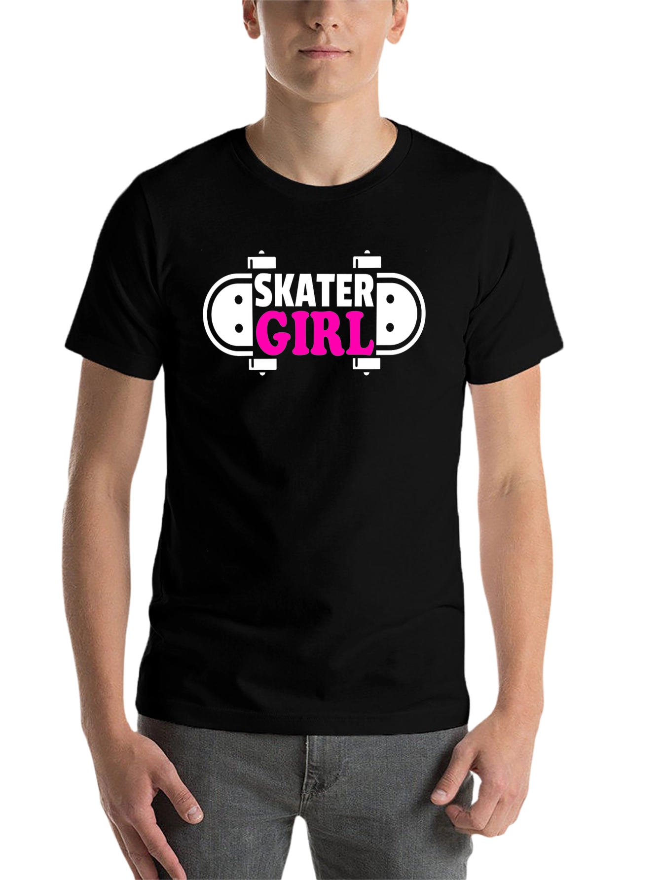 Black Skater Girl Black Graphic Tee view 7