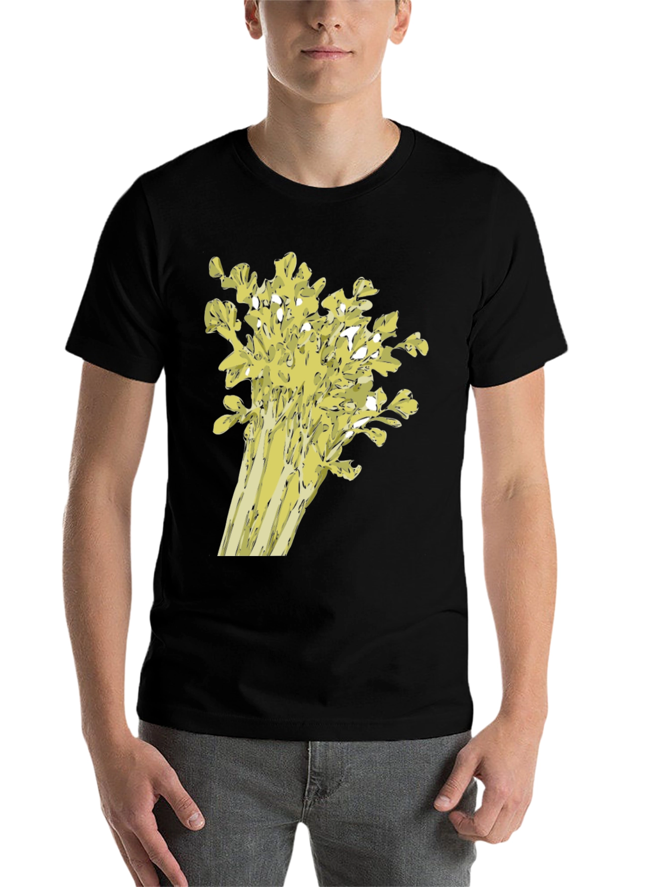 Black Celery Graphic Tee - Quirky & Fun! view 7