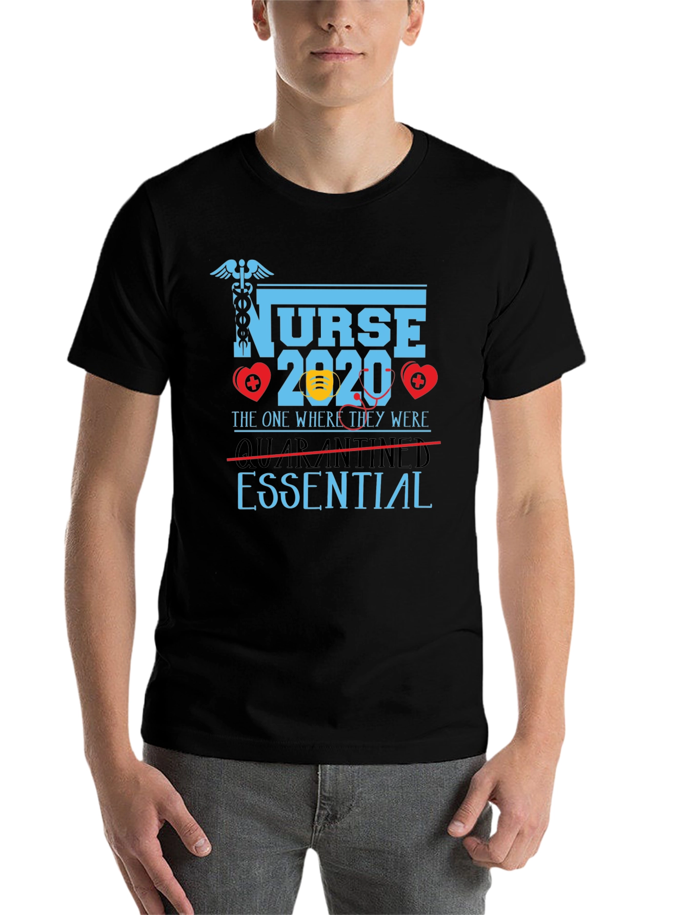 Black Nurse Essential 2020 T-Shirt view 7