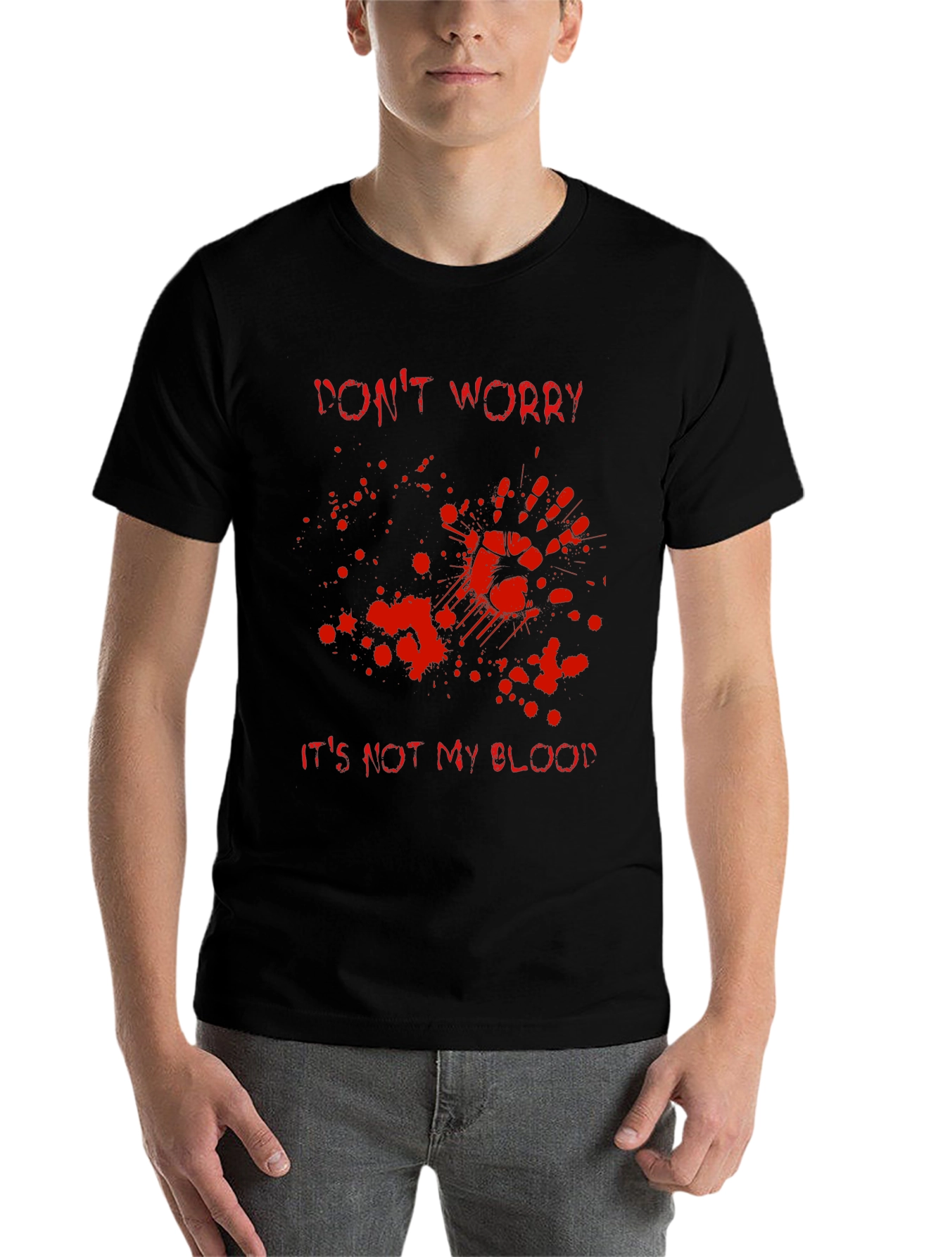 Black Don't Worry It's Not My Blood T-Shirt view 7