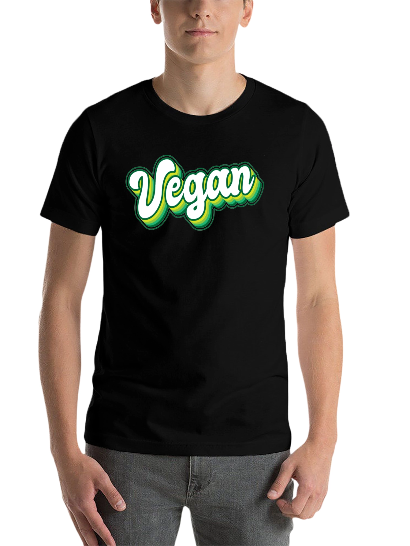 Black Vegan Graphic Tee - Black T-Shirt view 7