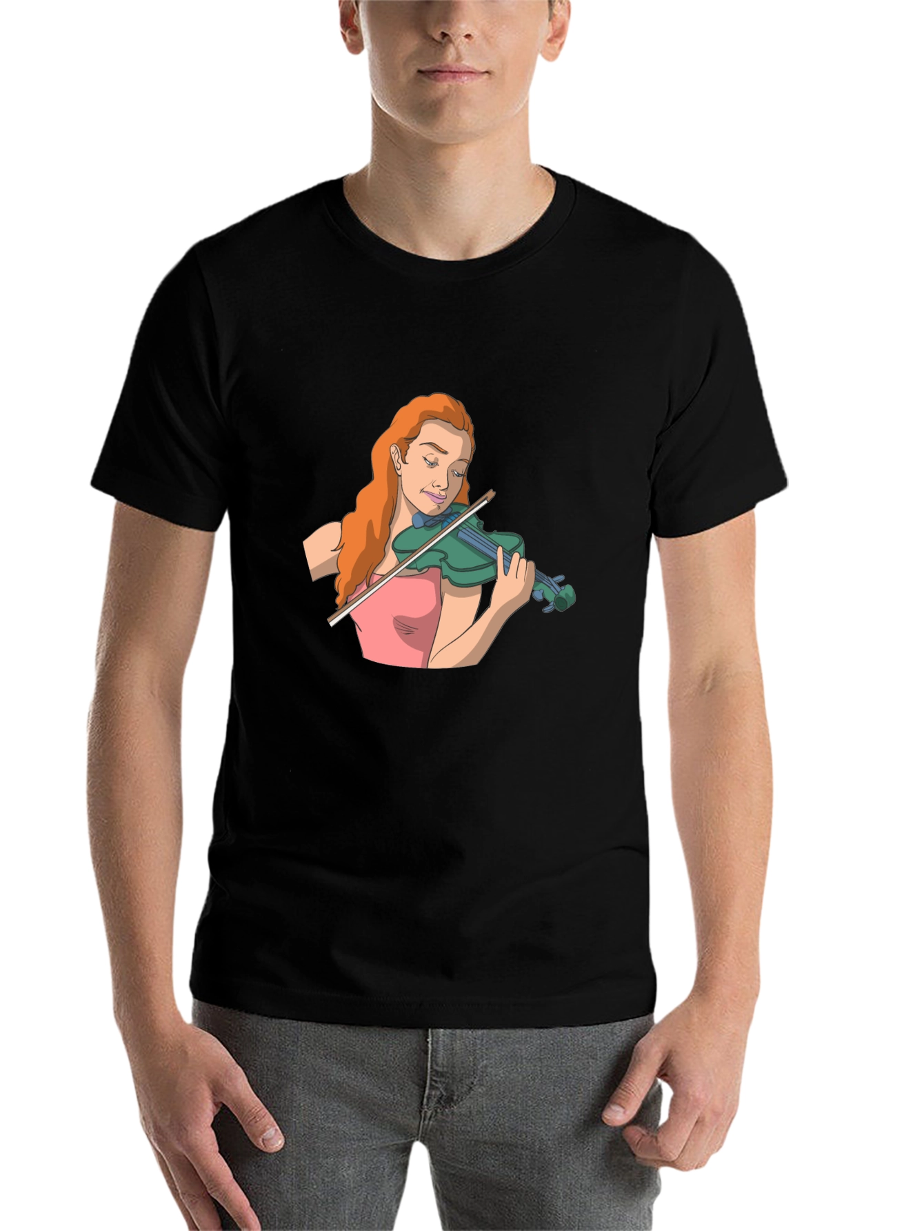 Black Violin Player Graphic T-Shirt view 7
