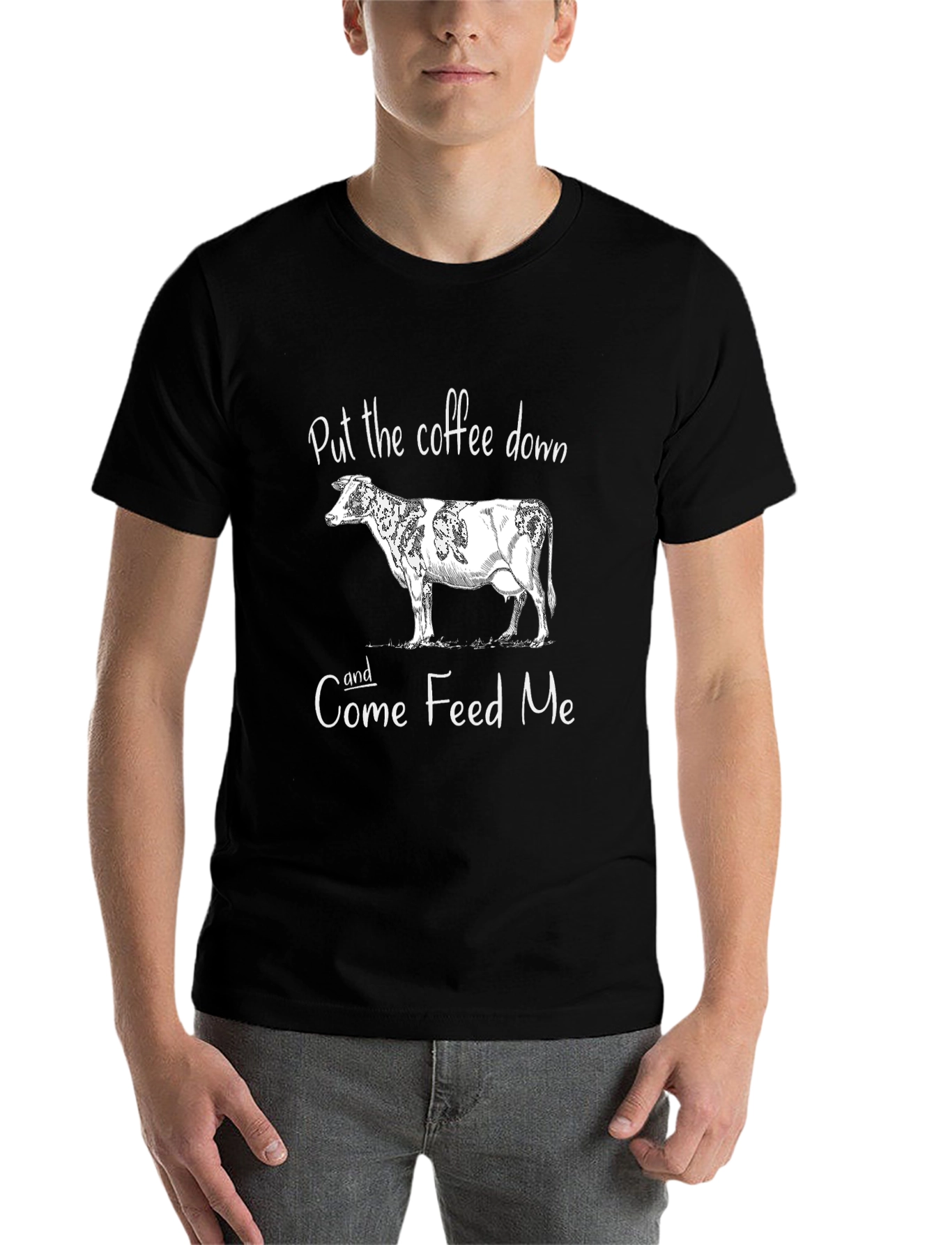 Black Cow T-Shirt - Put the Coffee Down view 7