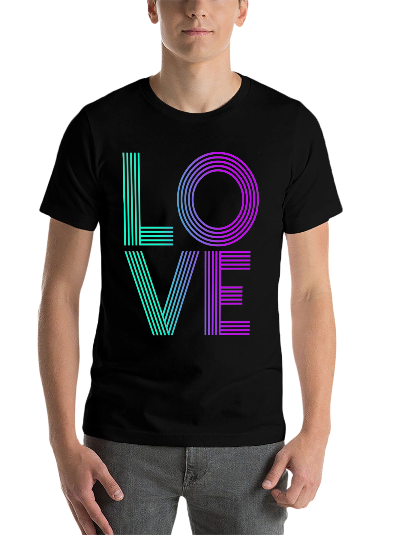 Black LOVE Graphic Tee - Retro Style view 7