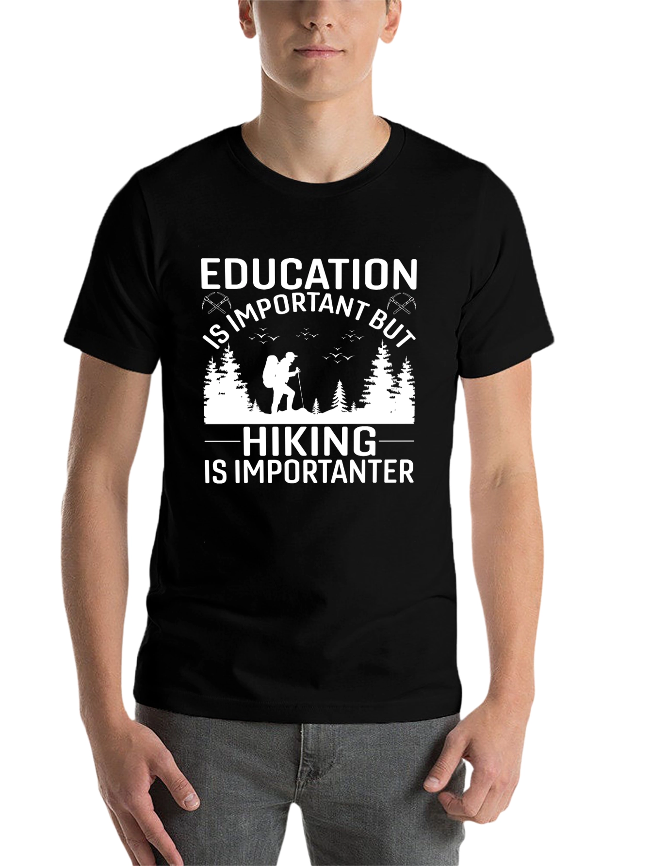 Black Hiking is Importanter Tee view 7