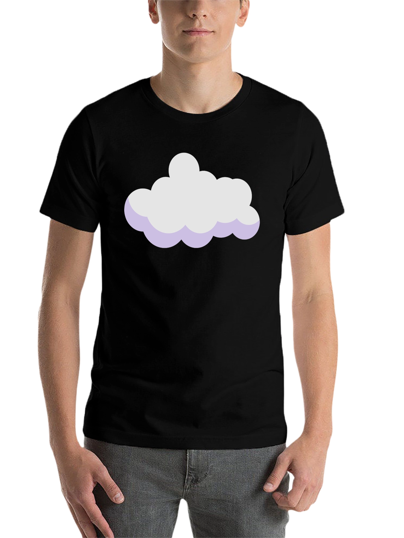 Black Cloud Graphic Black T-Shirt view 7