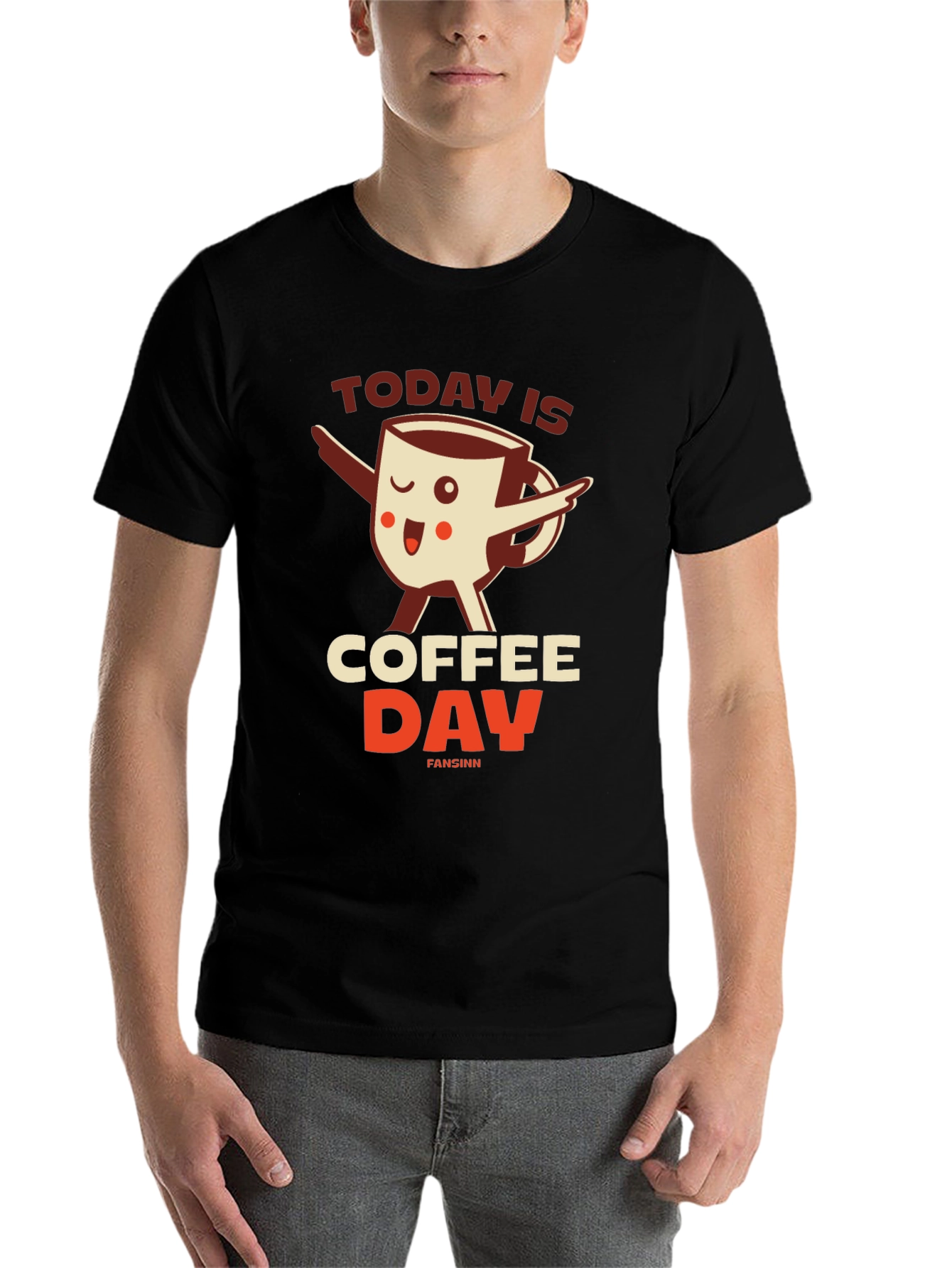 Black Coffee Day Graphic Tee - Unisex Crew Neck view 7