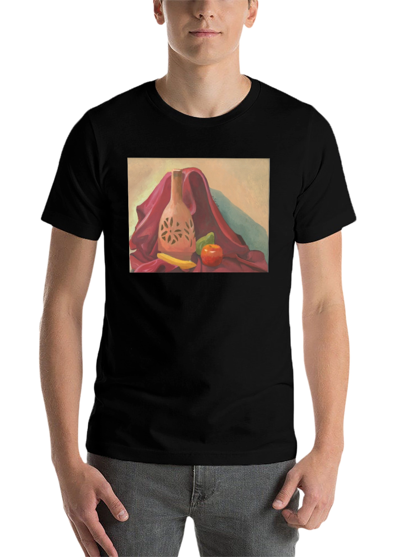 Black Still Life Art T-Shirt view 7