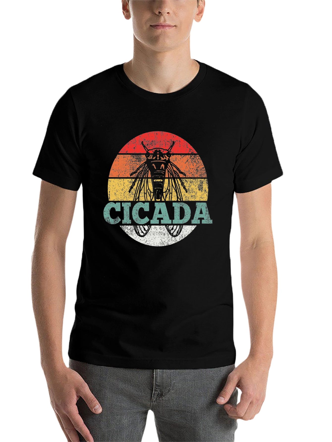 Cicada Insect Graphic T-Shirt - Retro Style - 7