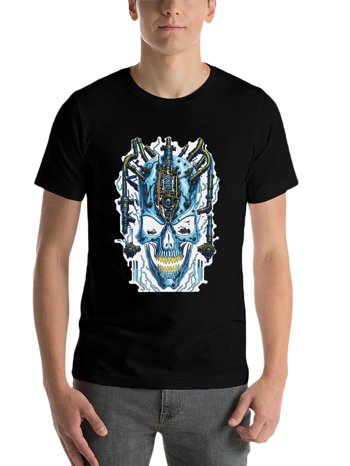 Cyberpunk Skull T-Shirt - Futuristic Style - 7