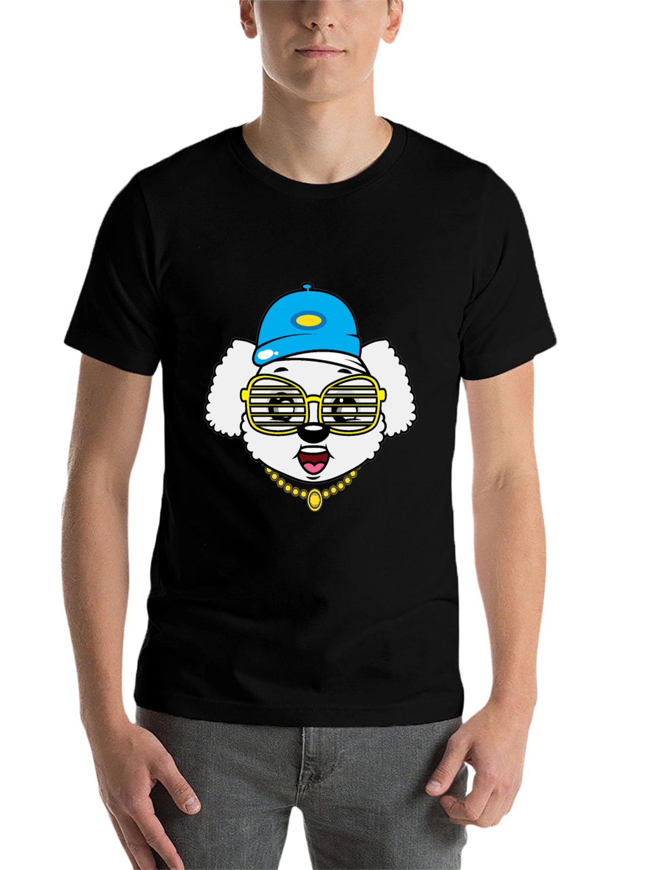 Dog Wearing Hat & Glasses T-Shirt - 7
