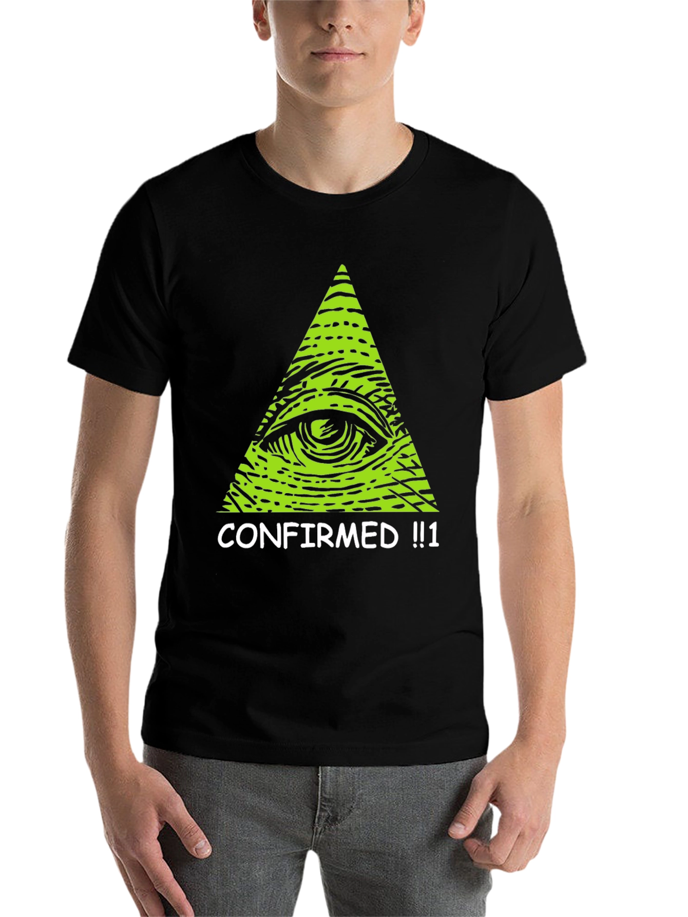 Black Illuminati Eye T-Shirt - Confirmed! Conspiracy Tee view 7