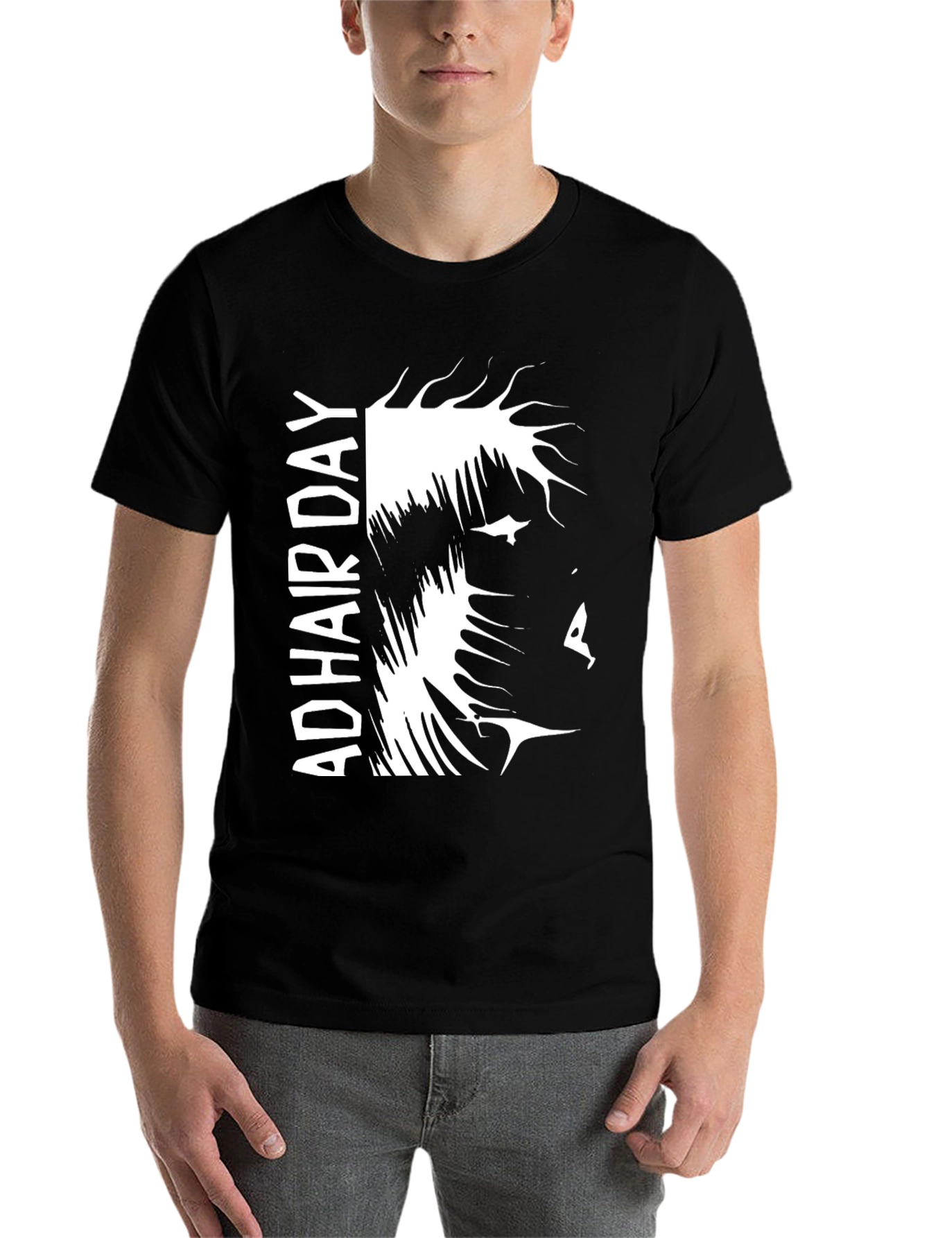 Black Bold 'AD Hair Day' Graphic Tee - Black view 7