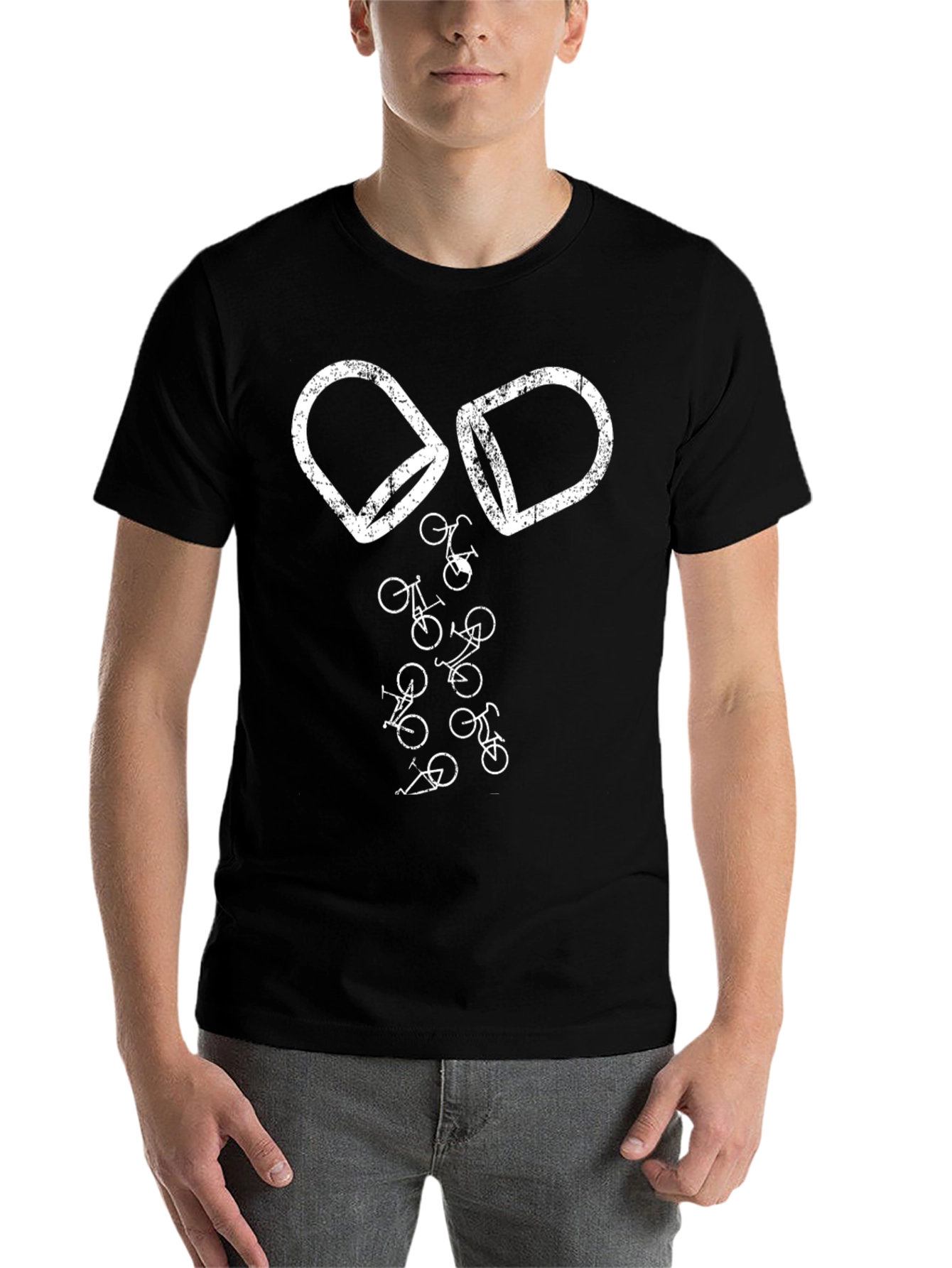 Black Bike Pill T-Shirt - Cycle Lover Apparel view 7