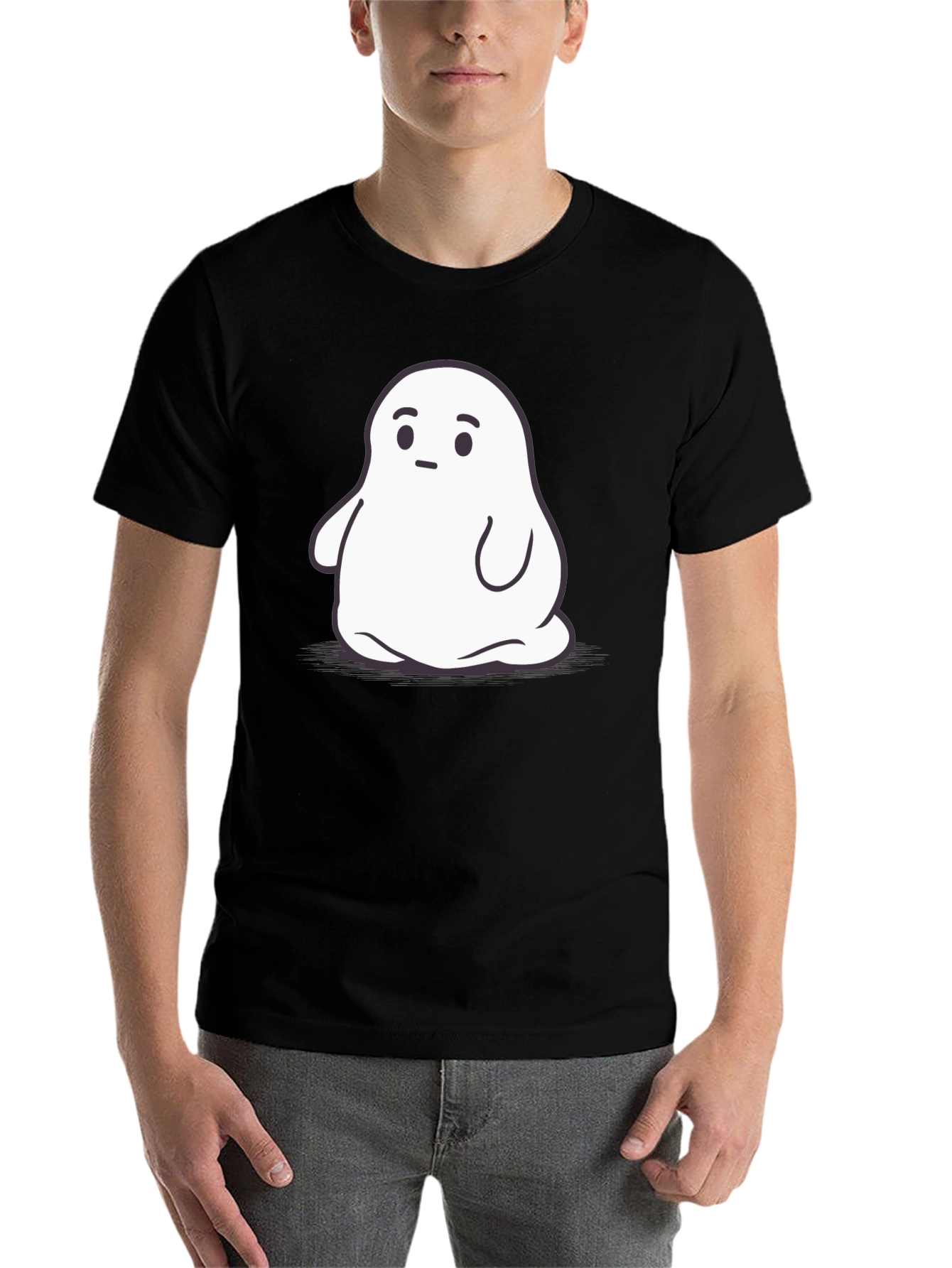 Black Ghost Graphic Black T-Shirt view 7