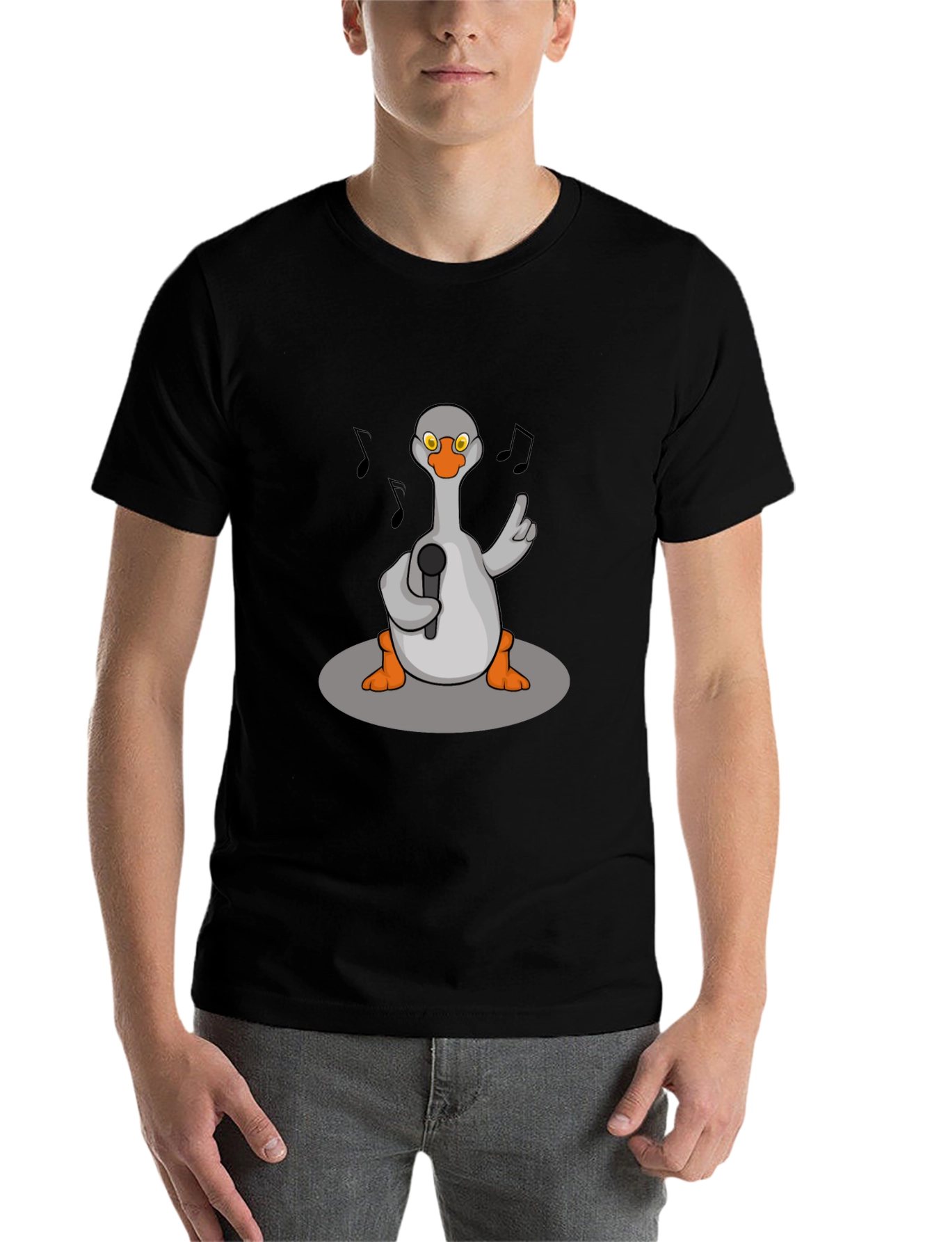 Black Singing Goose Graphic T-Shirt view 7