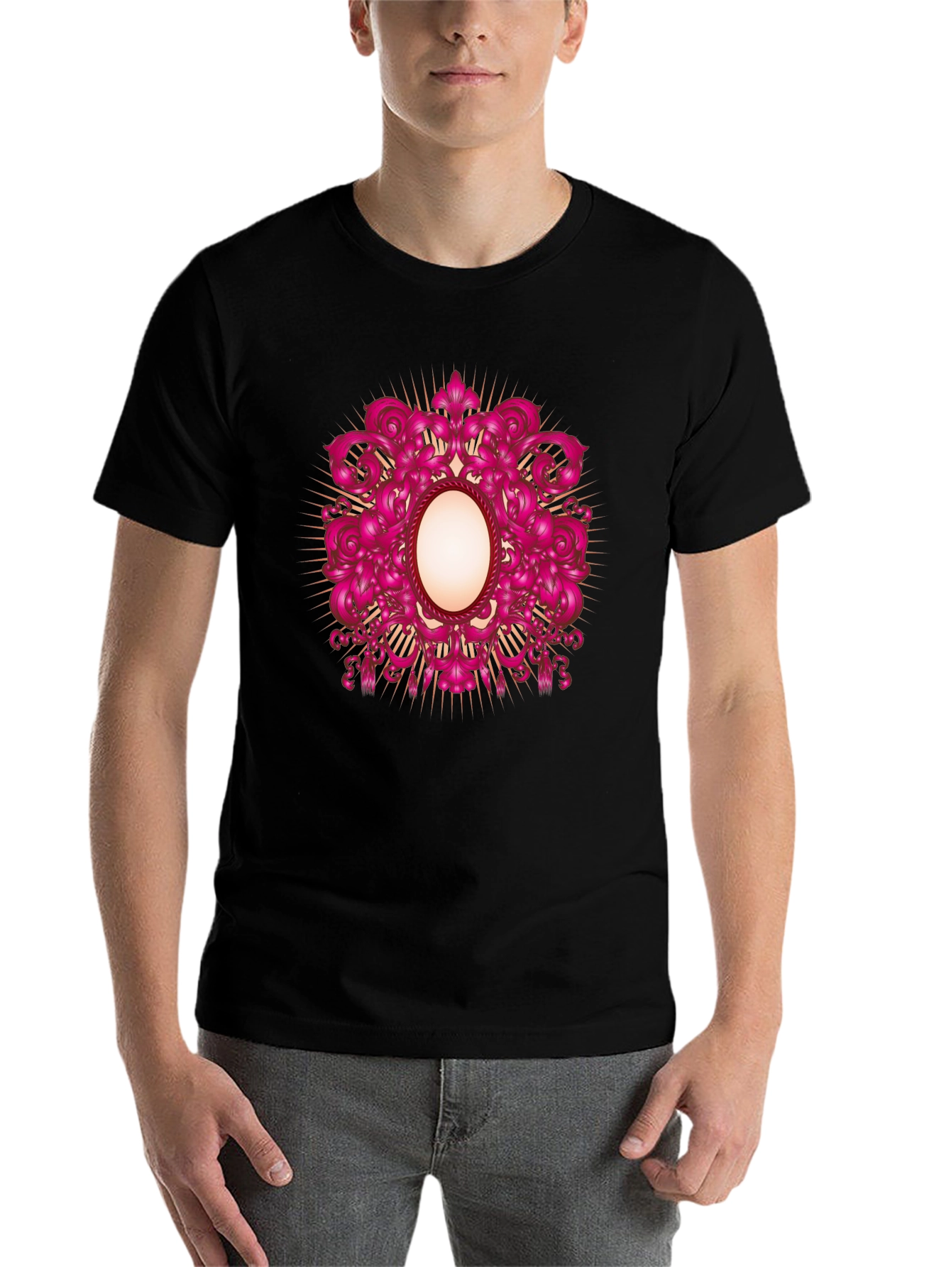 Black Ornate Framed T-Shirt view 7