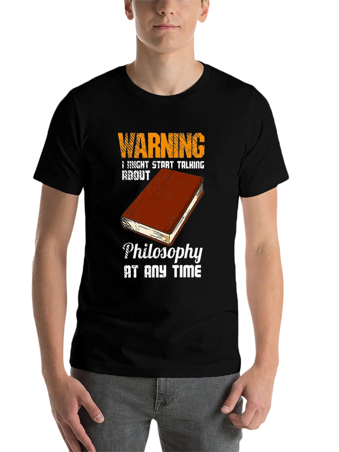 Black Warning Philosophy T-Shirt view 7