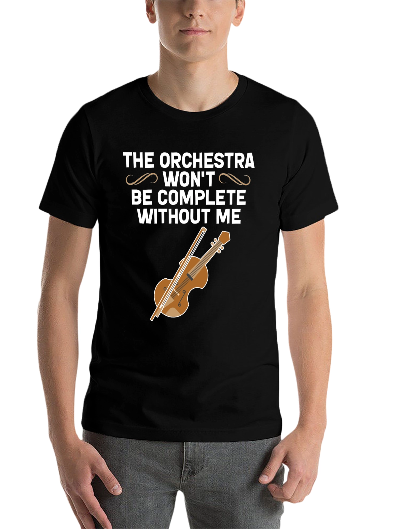 Black Orchestra Violin T-Shirt - Funny Musician Tee view 7