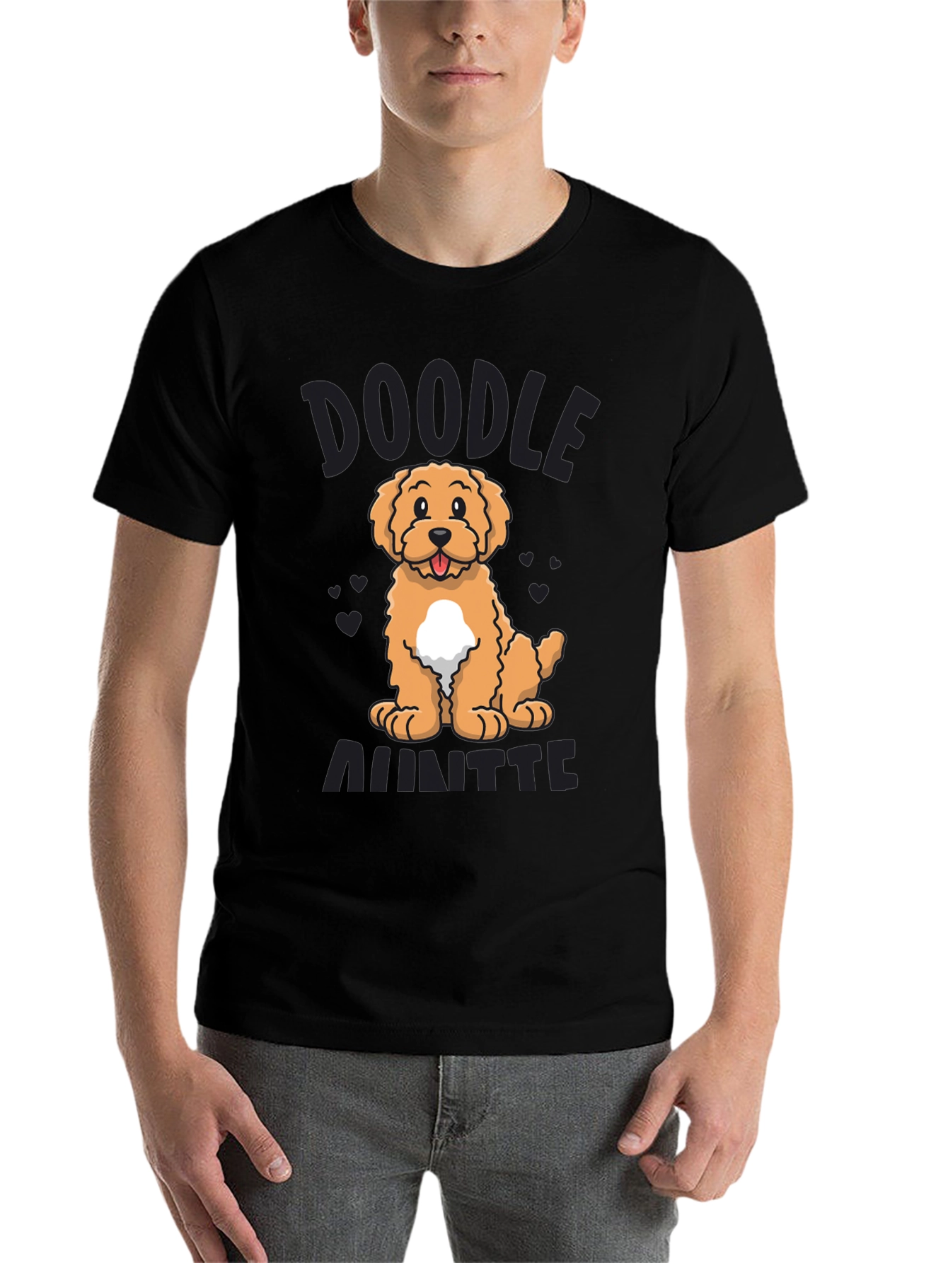 Black Doodle Ainttte T-Shirt Cute Dog Design view 7