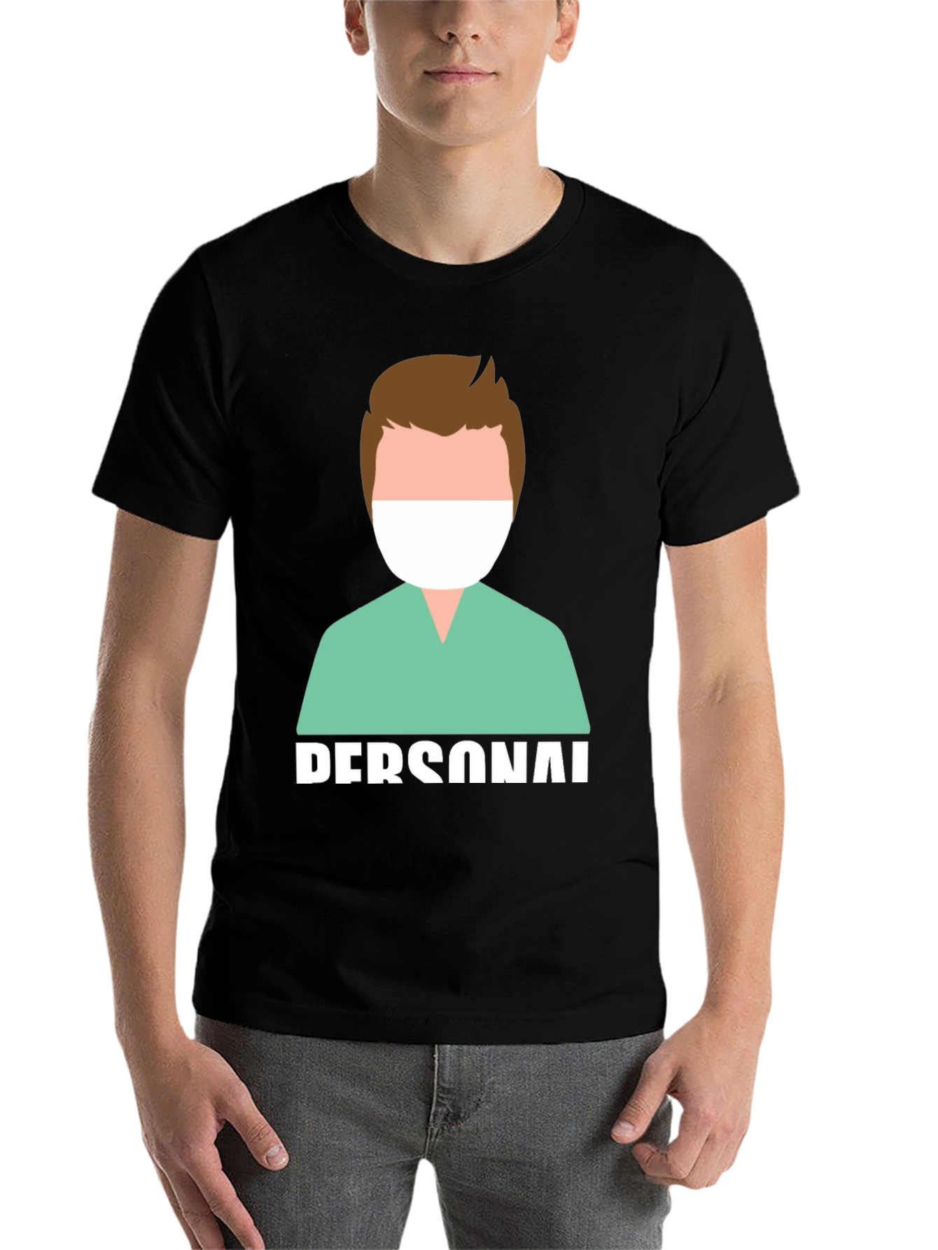 Black Personal Medical Staff T-Shirt view 7