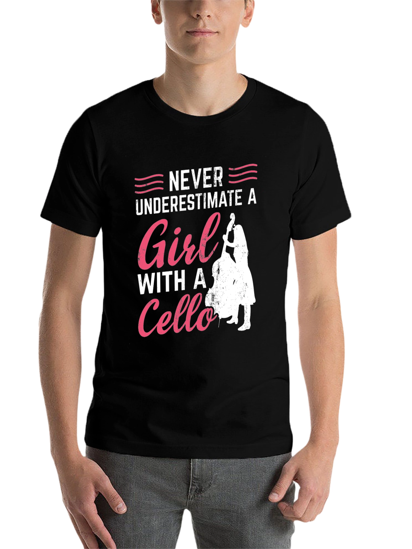 Black Never Underestimate A Girl With a Cello T-Shirt view 7