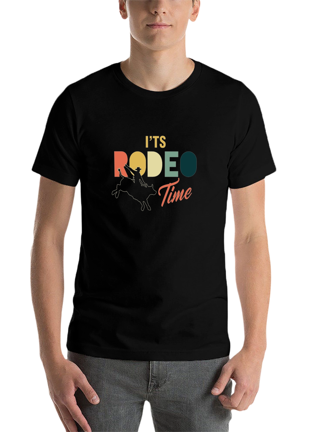 Black Rodeo Time Graphic Tee - Black Cotton Comfort view 7