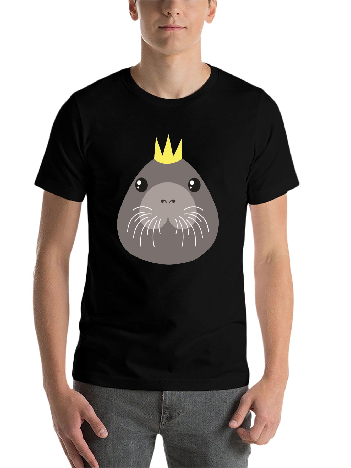 Black Seal With Crown Black T-Shirt view 7