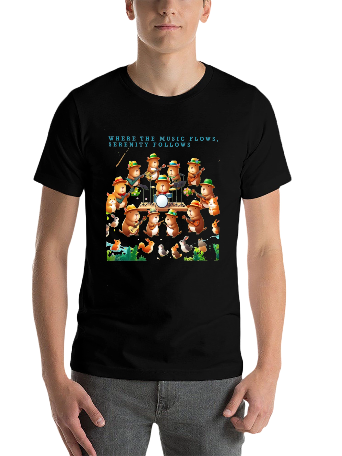 Black Musical Rodent Band T-Shirt view 7