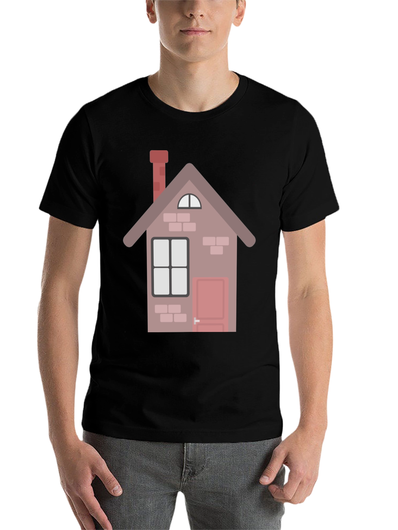 Black House Graphic Tee - Black Cotton Blend view 7