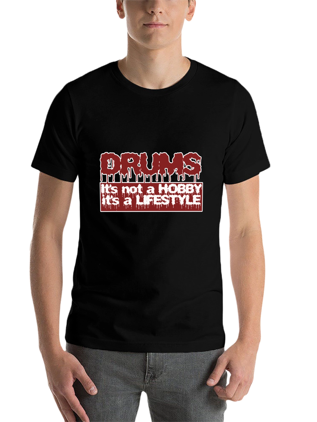 Black Drums Lifestyle Graphic Tee - Musician Apparel view 7