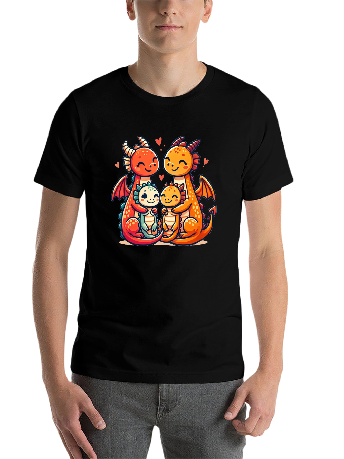 Black Dragon Family Love Black T-Shirt view 7