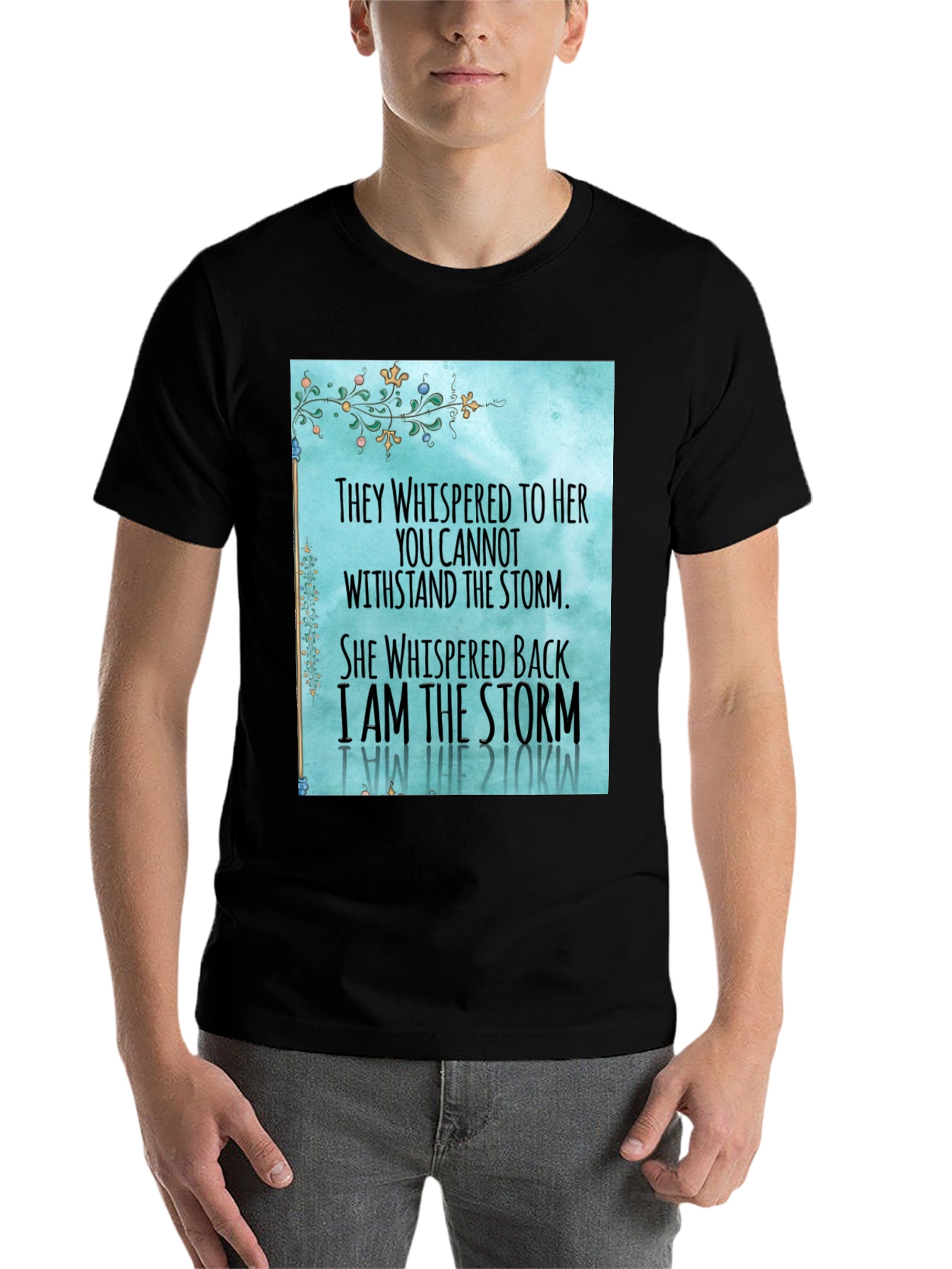 Black I Am the Storm Graphic T-Shirt view 7
