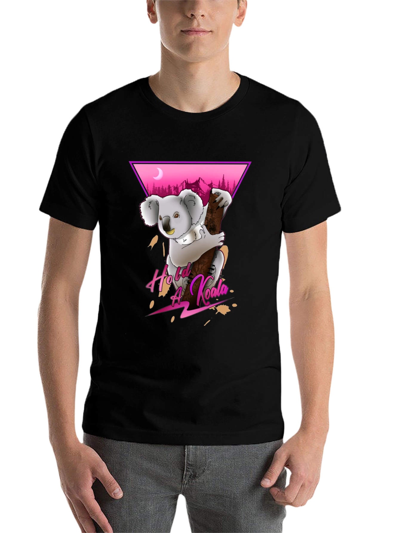 Black Hold A Koala T-Shirt view 7