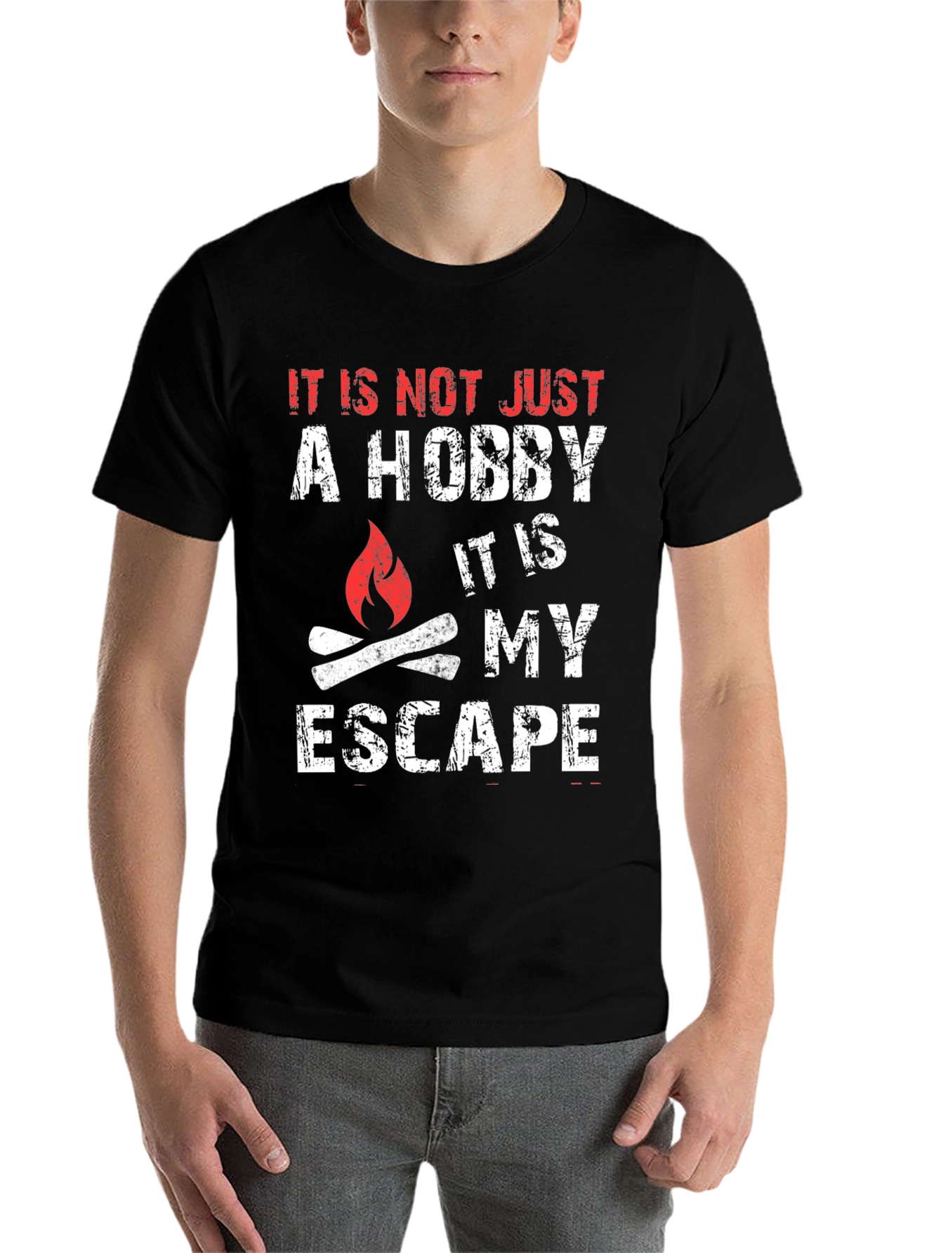 Black Hobby Escape Graphic T-Shirt view 7