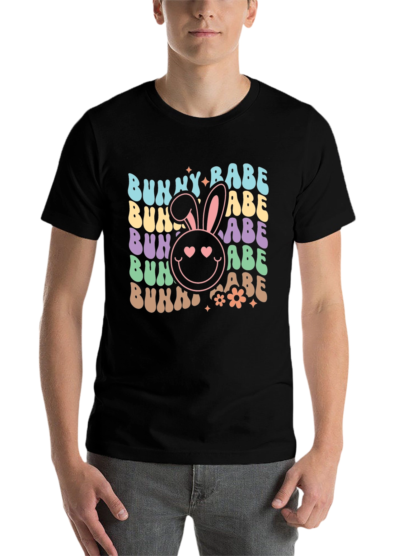 Black Bunny Babe Graphic Tee - Easter T-Shirt view 7