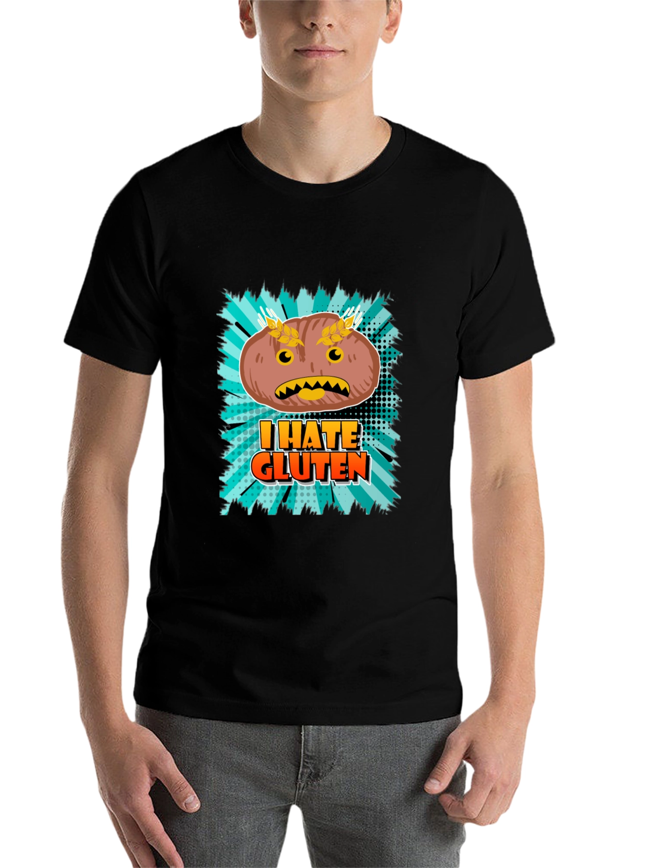 I Hate Gluten T-Shirt - Funny Food Allergy Tee - 7