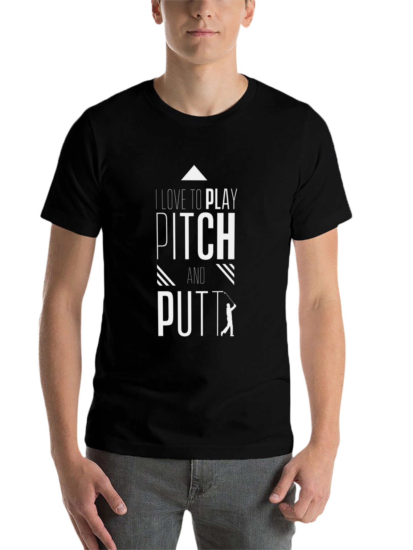 Black Pitch and Putt Golf T-Shirt view 7
