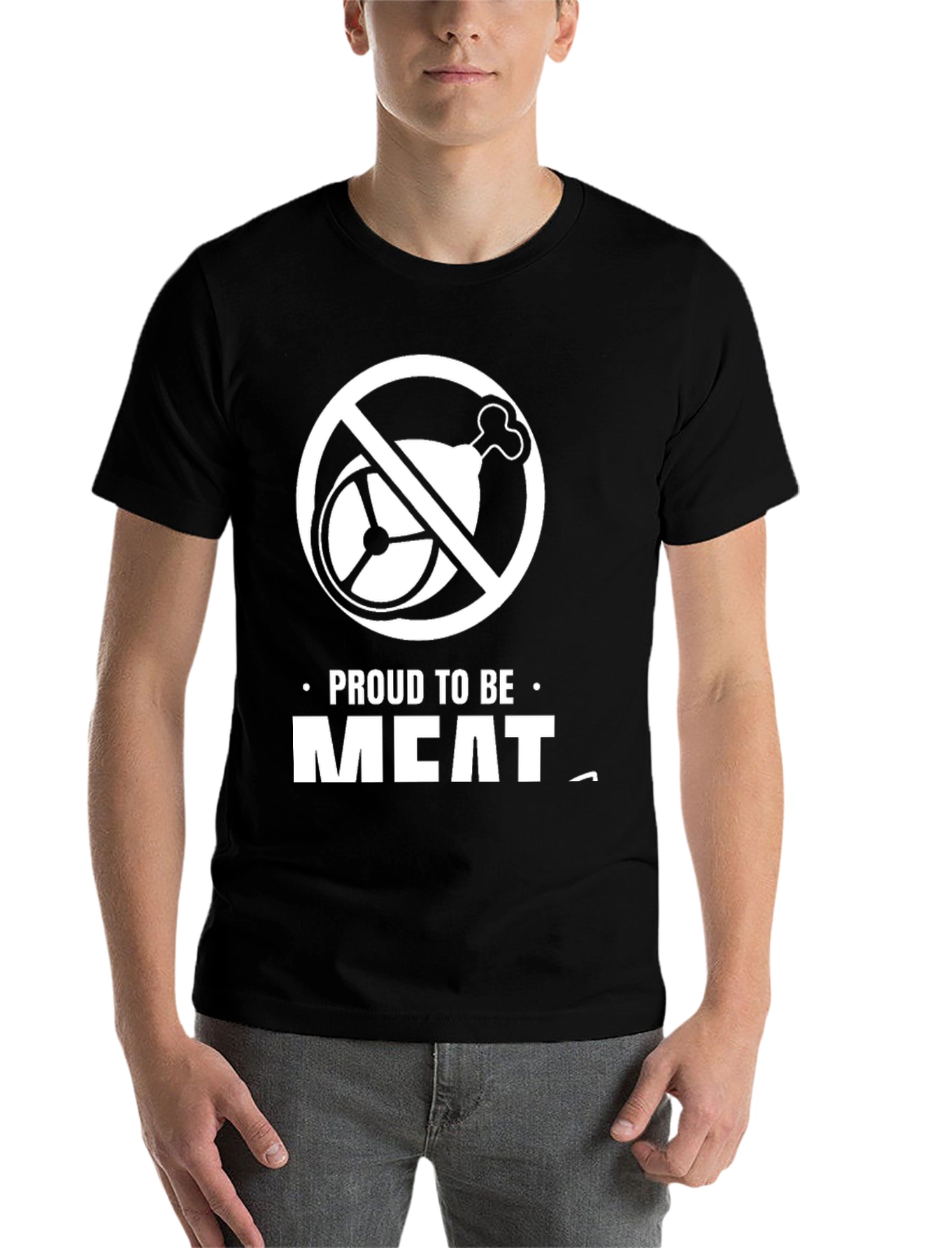 Black Proud to Be Meat T-Shirt view 7
